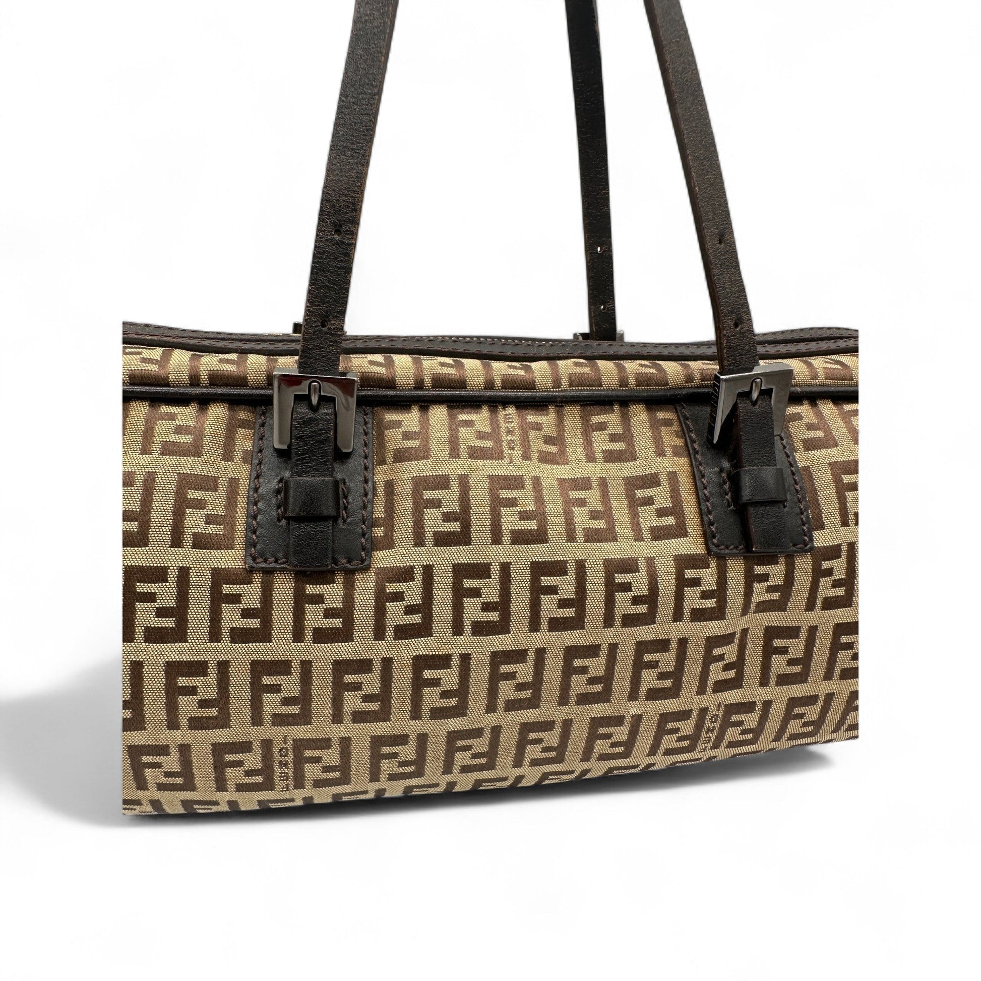 Vintage Fendi Zucca East West Boston Bag - Thanks it's Vintage