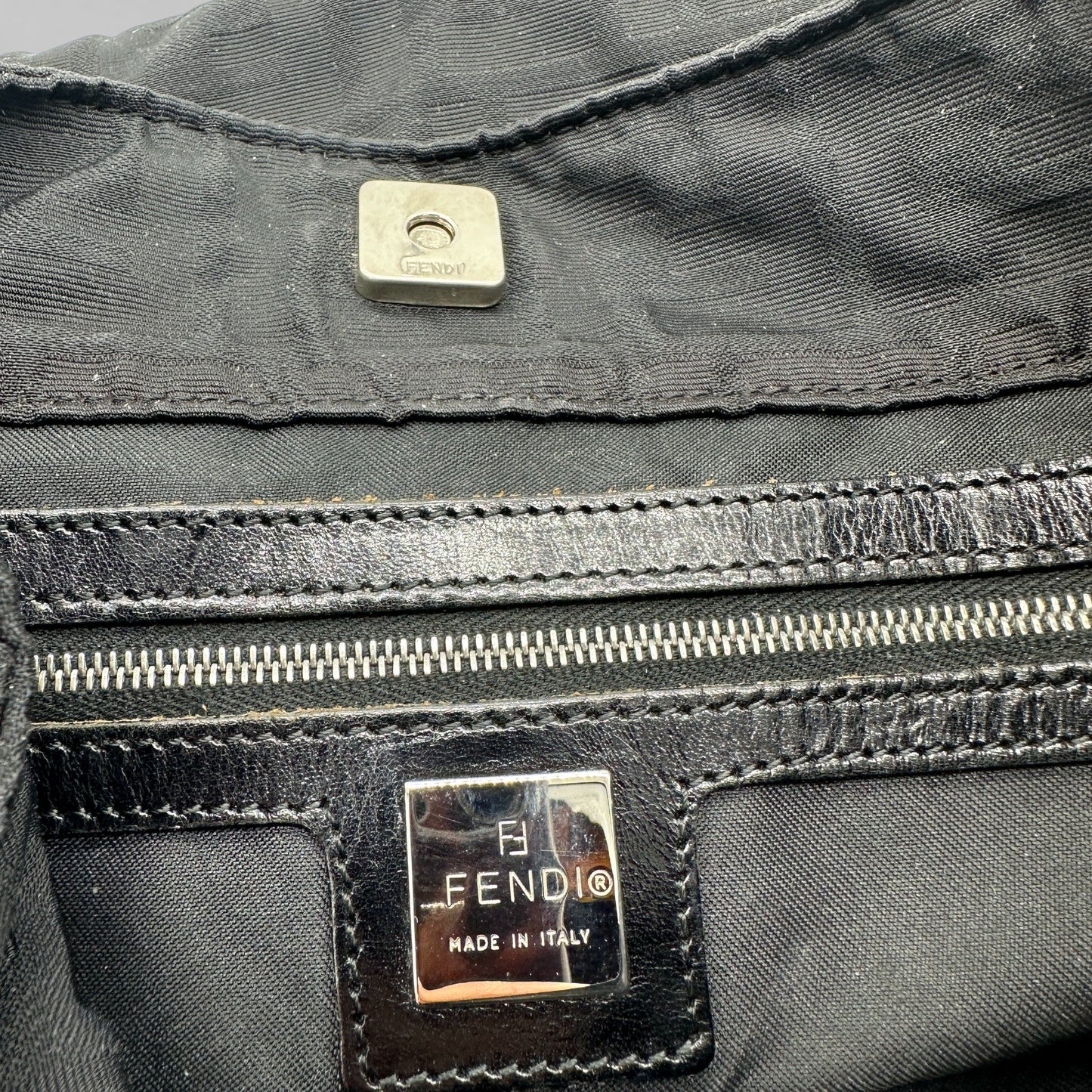 Vintage Fendi Zucca Flat Pouch Tote Shoulder Bag - Thanks it's Vintage