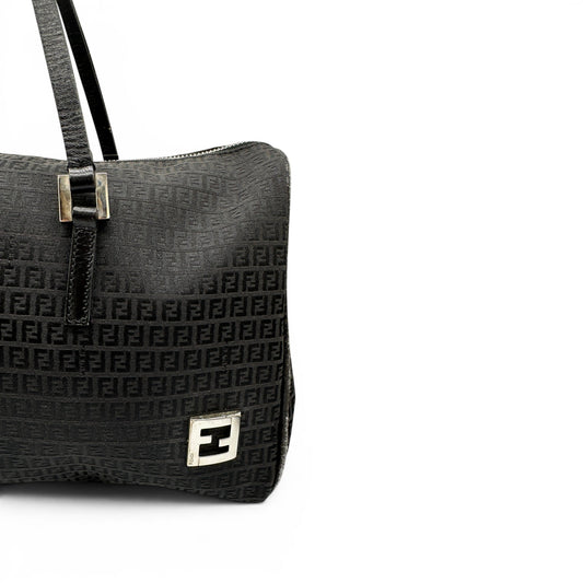 Vintage Fendi Zucchino Canvas Bauletto Bag - Thanks it's Vintage