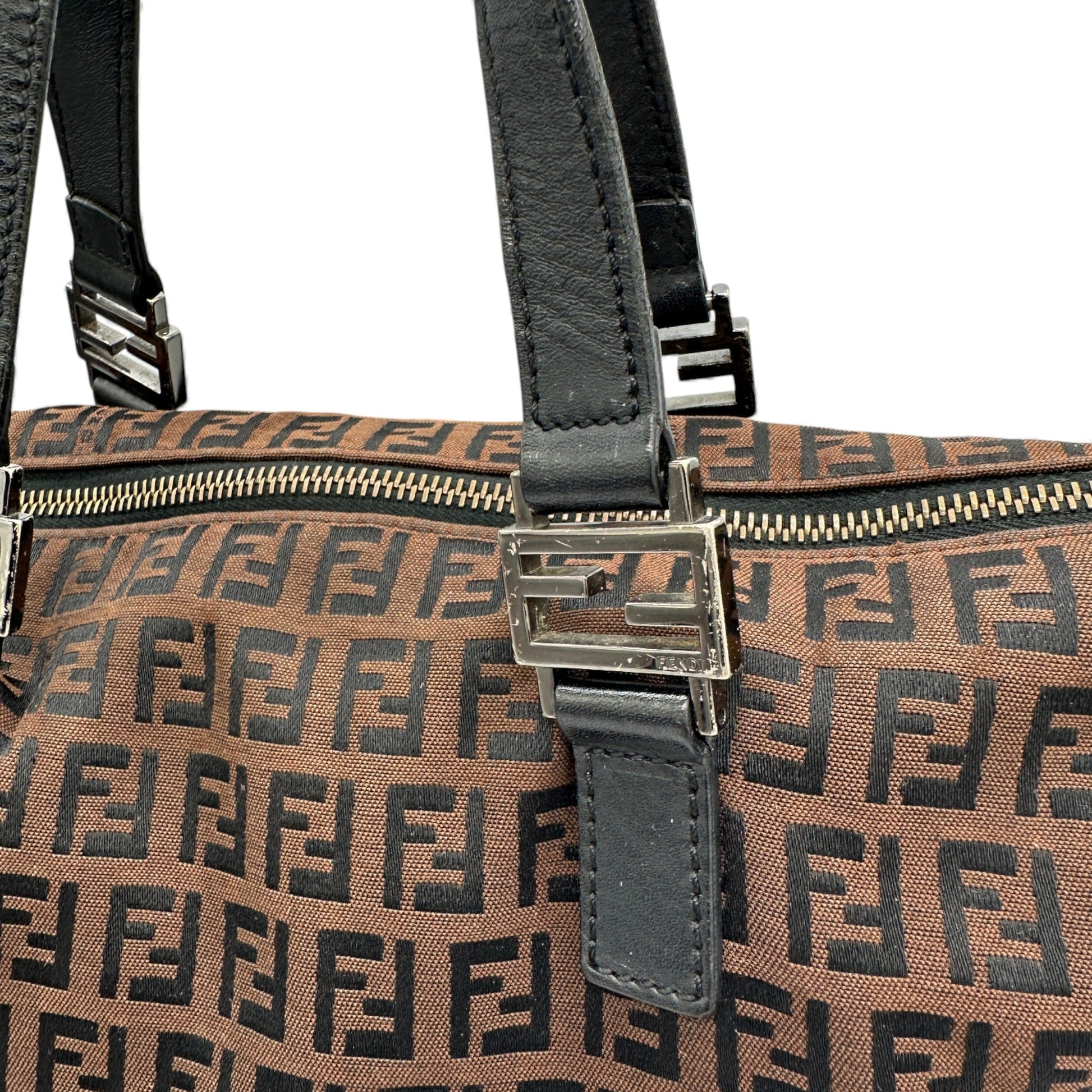 Vintage Fendi Zucchino Canvas Tote Handbag - Thanks it's Vintage