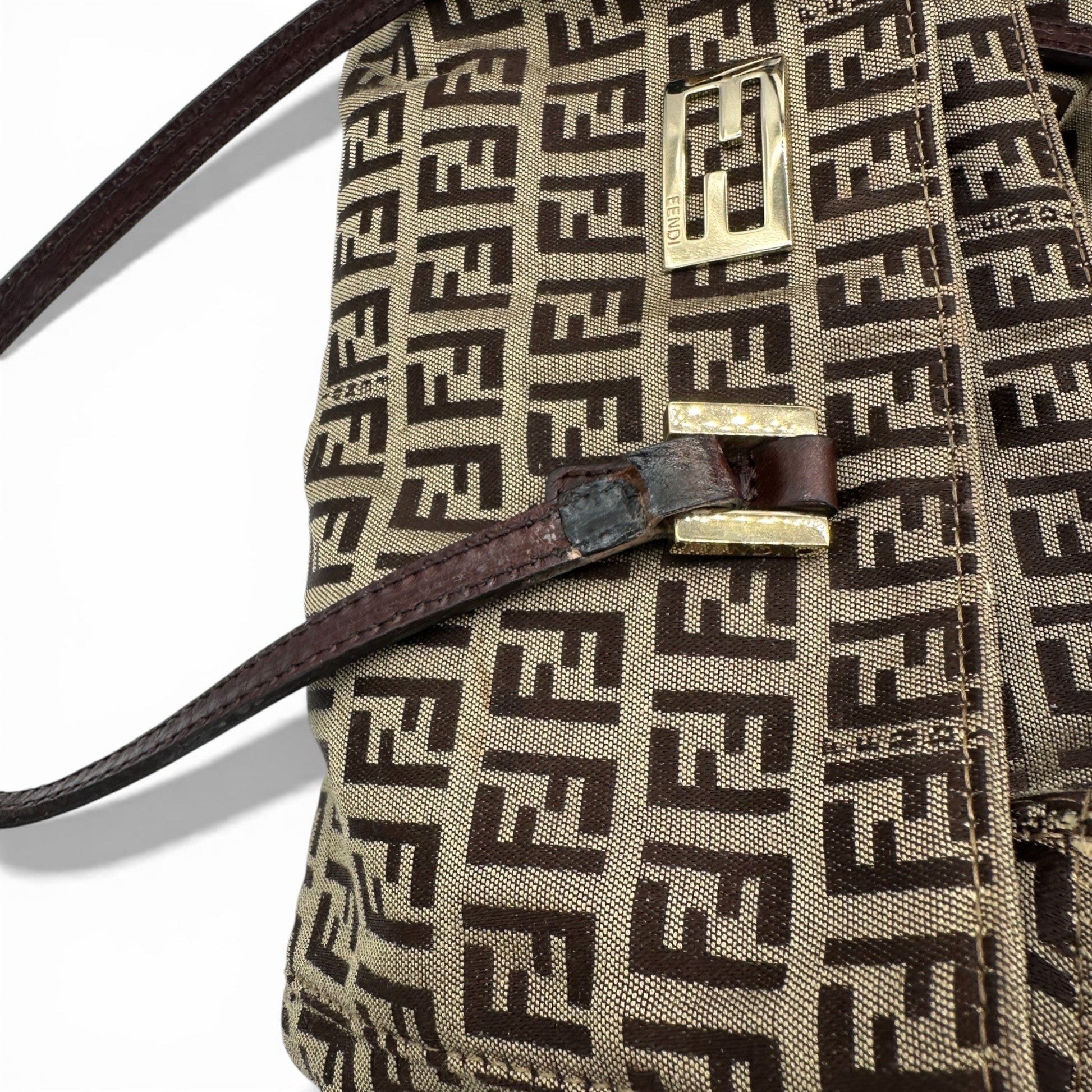 Vintage Fendi Zucchino Large Tote Shoulder Bag - Thanks it's Vintage