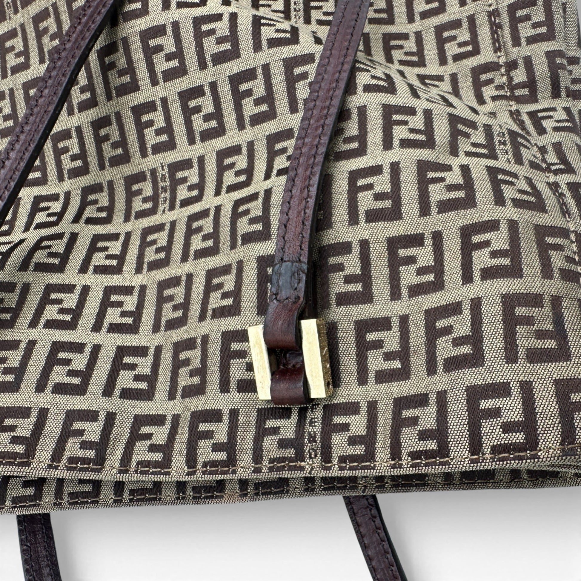 Vintage Fendi Zucchino Large Tote Shoulder Bag - Thanks it's Vintage