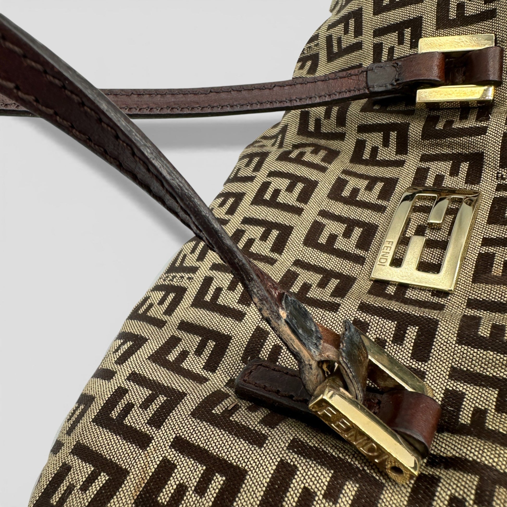 Vintage Fendi Zucchino Large Tote Shoulder Bag - Thanks it's Vintage