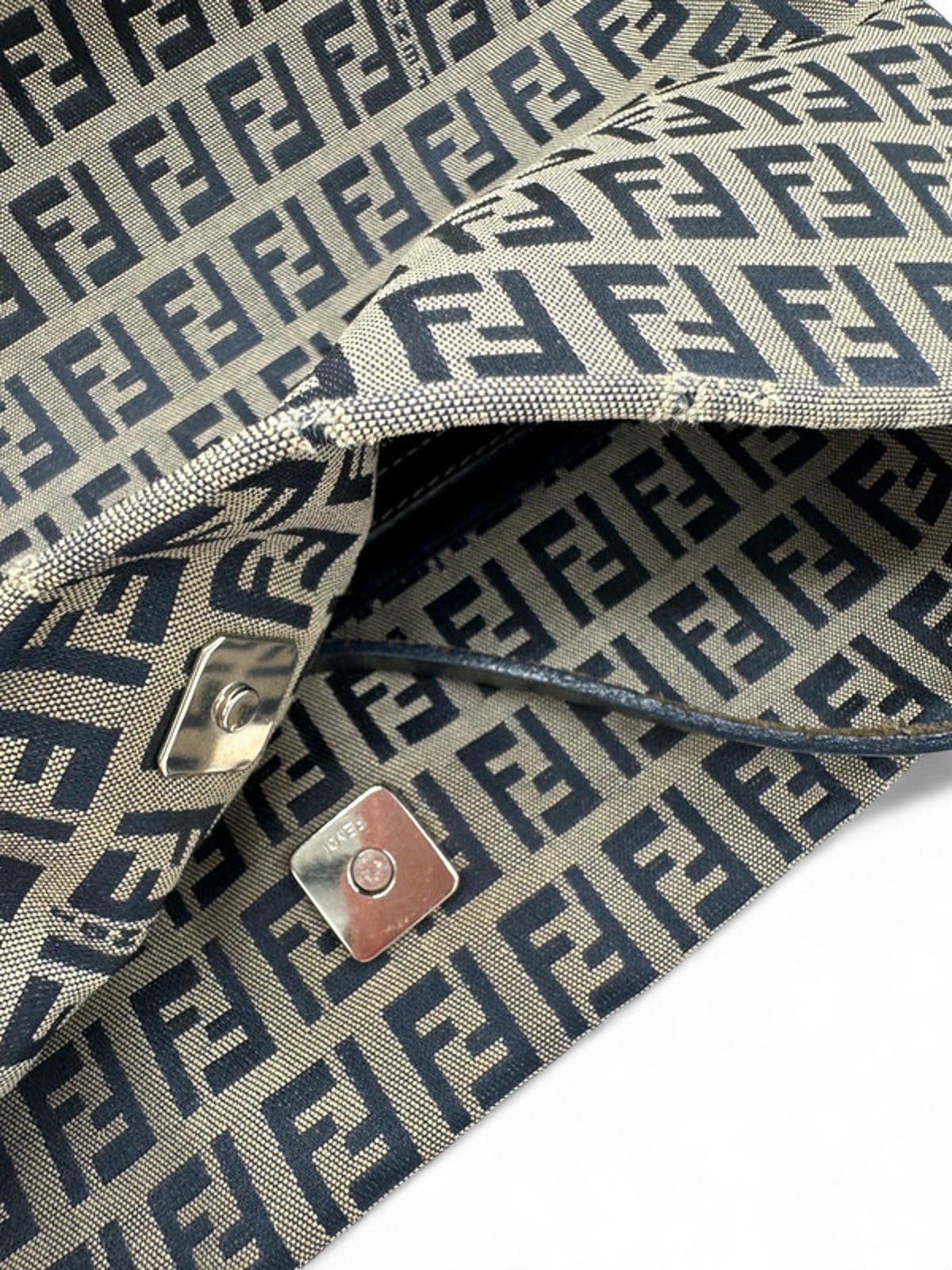 Vintage Fendi Zucchino Print Canvas Mamma Bucket Shoulder Bag - Thanks it's Vintage
