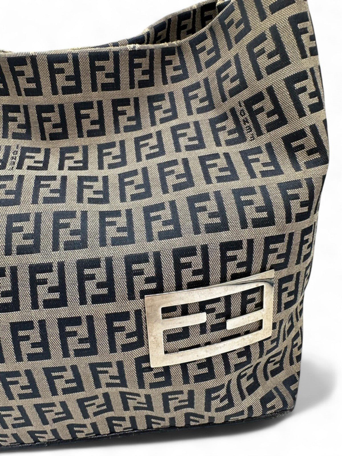 Vintage Fendi Zucchino Print Canvas Mamma Bucket Shoulder Bag - Thanks it's Vintage