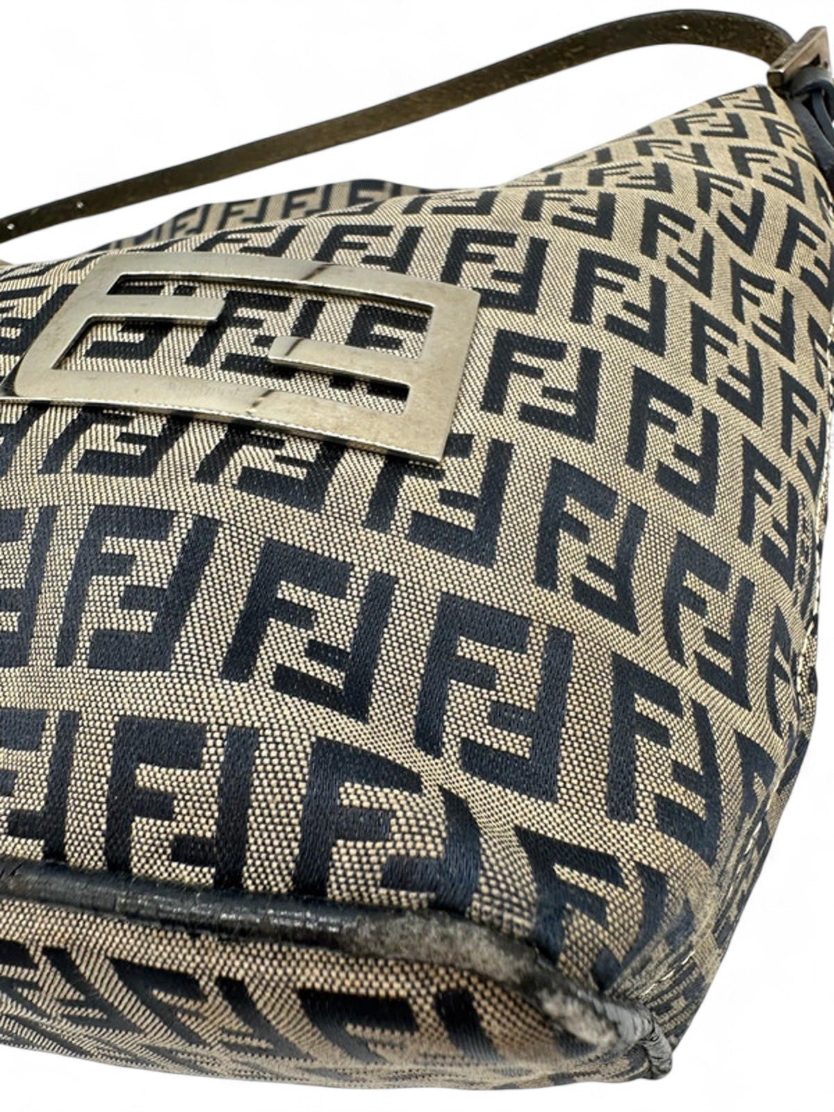 Vintage Fendi Zucchino Print Canvas Mamma Bucket Shoulder Bag - Thanks it's Vintage