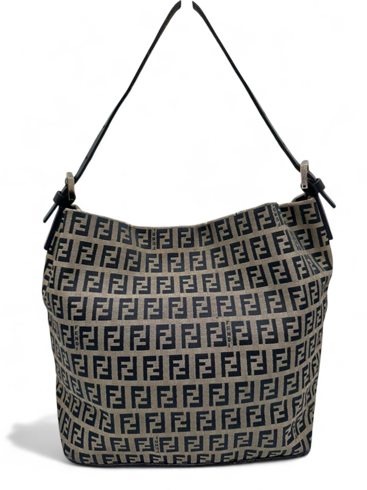 Vintage Fendi Zucchino Print Canvas Mamma Bucket Shoulder Bag - Thanks it's Vintage