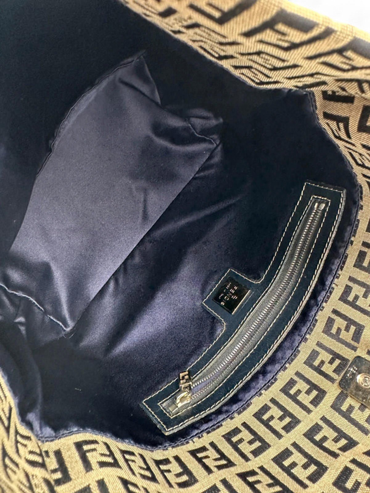 Vintage Fendi Zucchino Print Canvas Mamma Bucket Shoulder Bag - Thanks it's Vintage