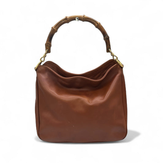 Vintage Gucci 001 1705 1638 Bamboo Leather Bag - Thanks it's Vintage