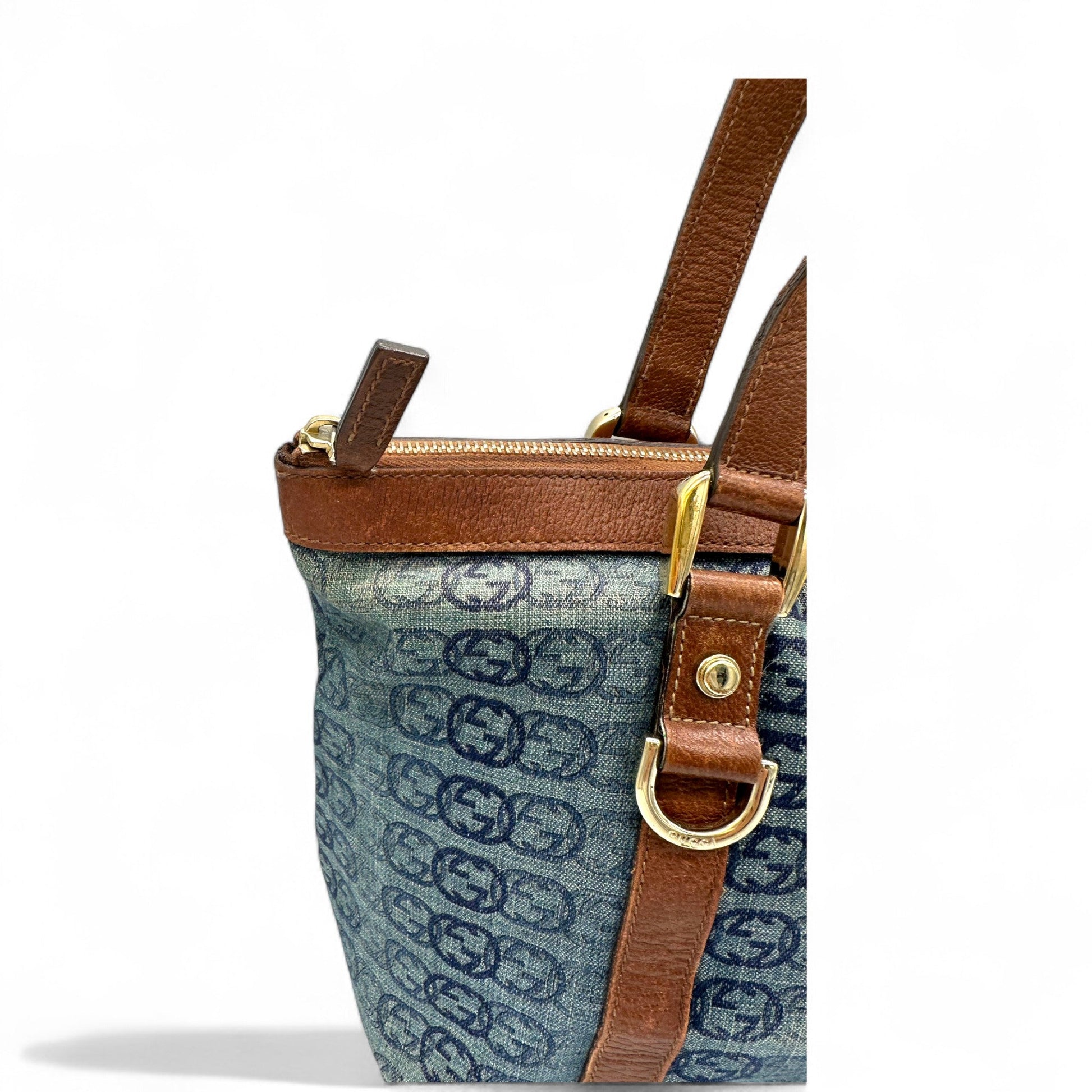 Vintage Gucci 141470 Abbey Denim Tote Shoulder Bag - Thanks it's Vintage