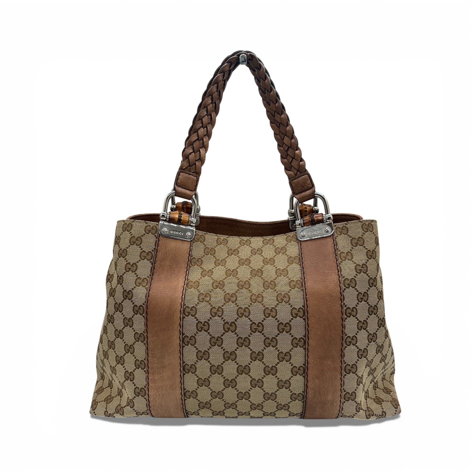 Vintage Gucci 232947 Bamboo Monogram Large Tote Shoulder Bag - Thanks it's Vintage