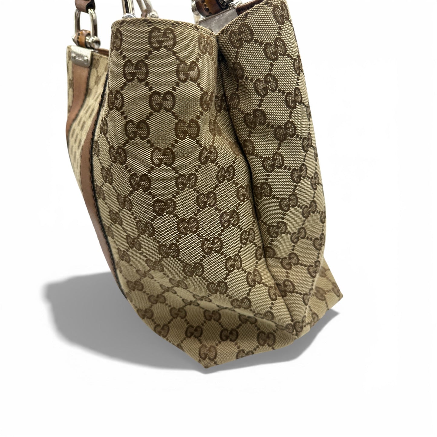 Vintage Gucci 232947 Bamboo Monogram Large Tote Shoulder Bag - Thanks it's Vintage