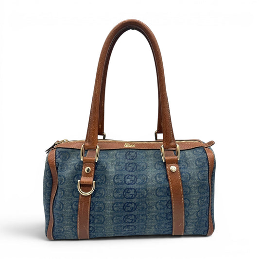 Vintage Gucci Abbey Denim Mini Boston Handbag - Thanks it's Vintage