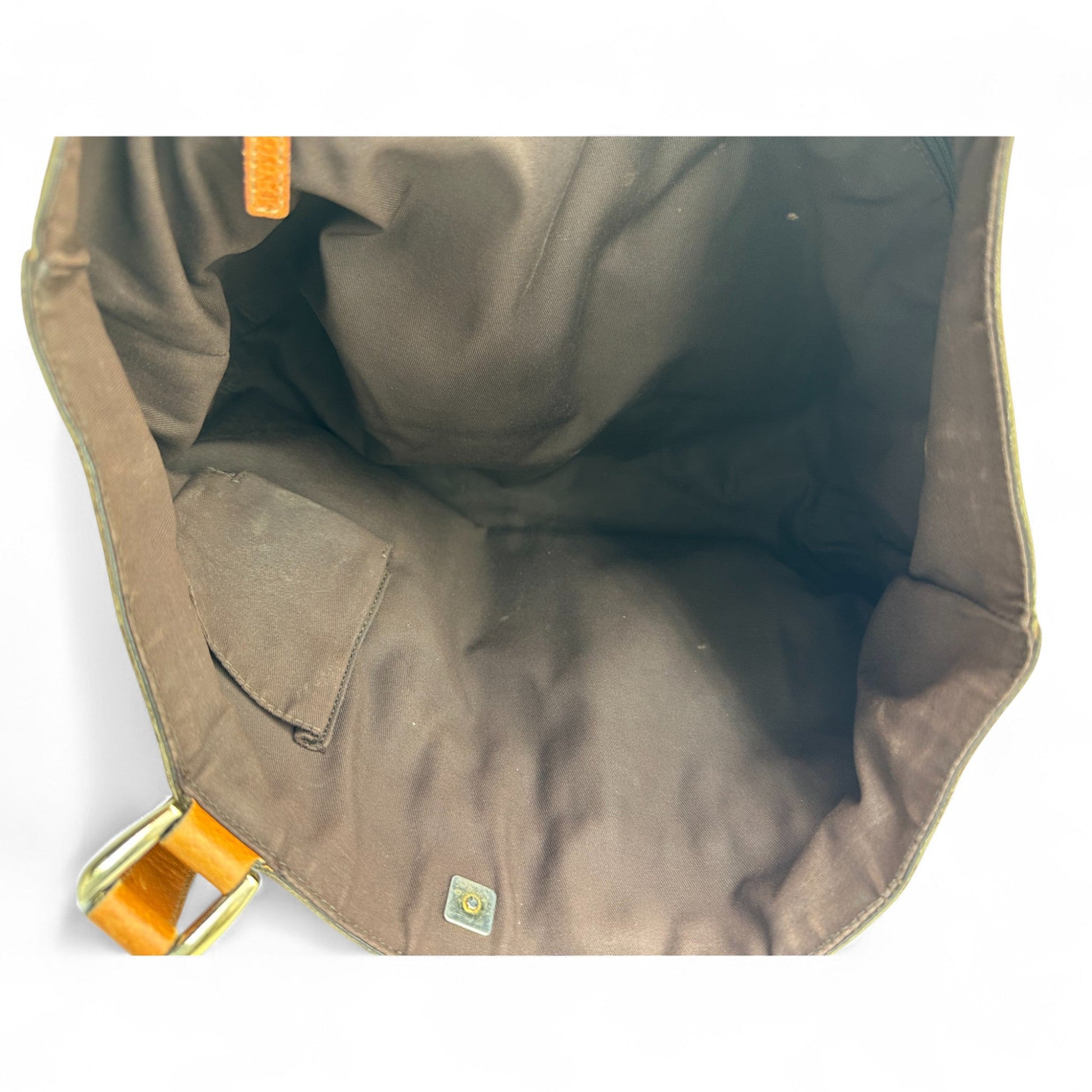 Vintage Gucci Abbey Tote Shoulder Bag in GG Monogram with Mustard Leather Trim - Thanks it's Vintage