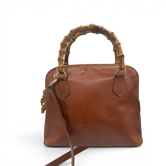 Vintage Gucci Bamboo 2 - way Leather Shoulder Bag - Thanks it's Vintage