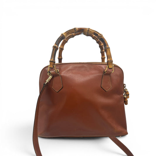 Vintage Gucci Bamboo 2 - way Leather Shoulder Bag - Thanks it's Vintage