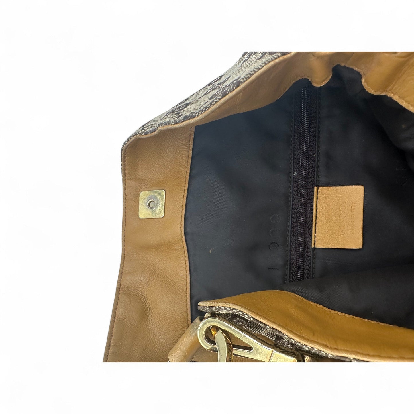 Vintage Gucci Bamboo 2 Way Strap Shoulder Bag in GG Monogram - Thanks it's Vintage