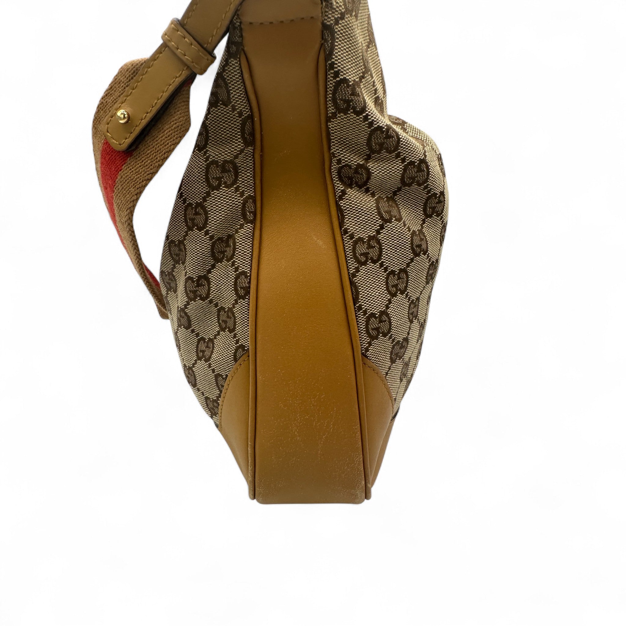 Vintage Gucci Bamboo 2 Way Strap Shoulder Bag in GG Monogram