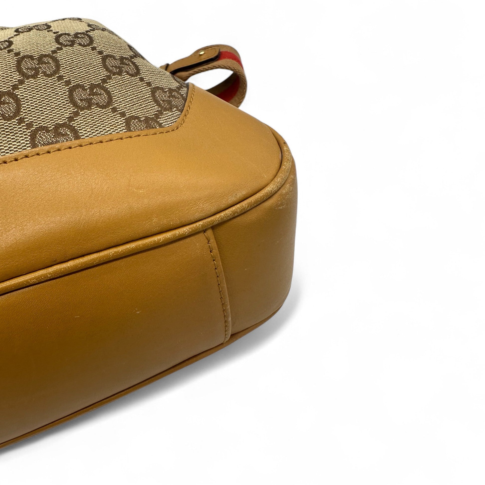 Vintage Gucci Bamboo 2 Way Strap Shoulder Bag in GG Monogram - Thanks it's Vintage