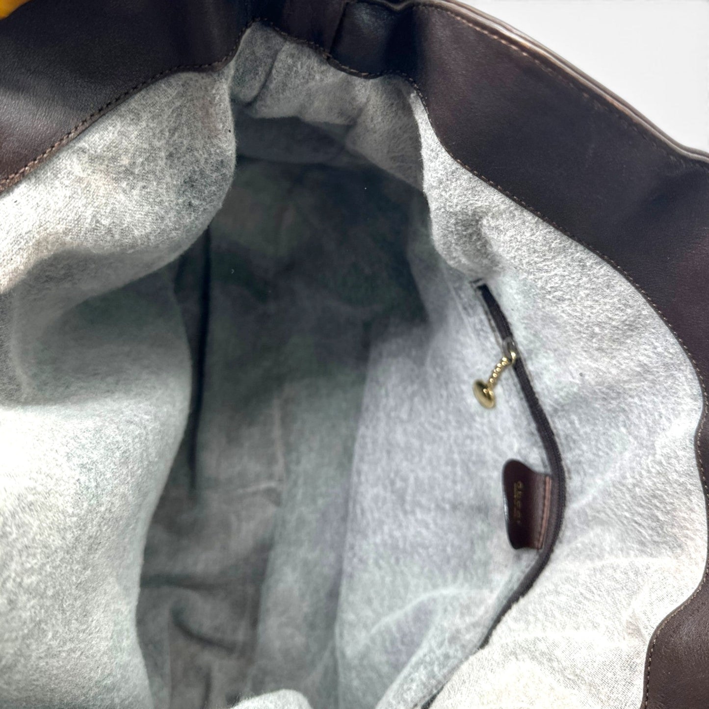 Vintage Gucci Bamboo Leather 2-Way Tote Bag - Thanks it's Vintage