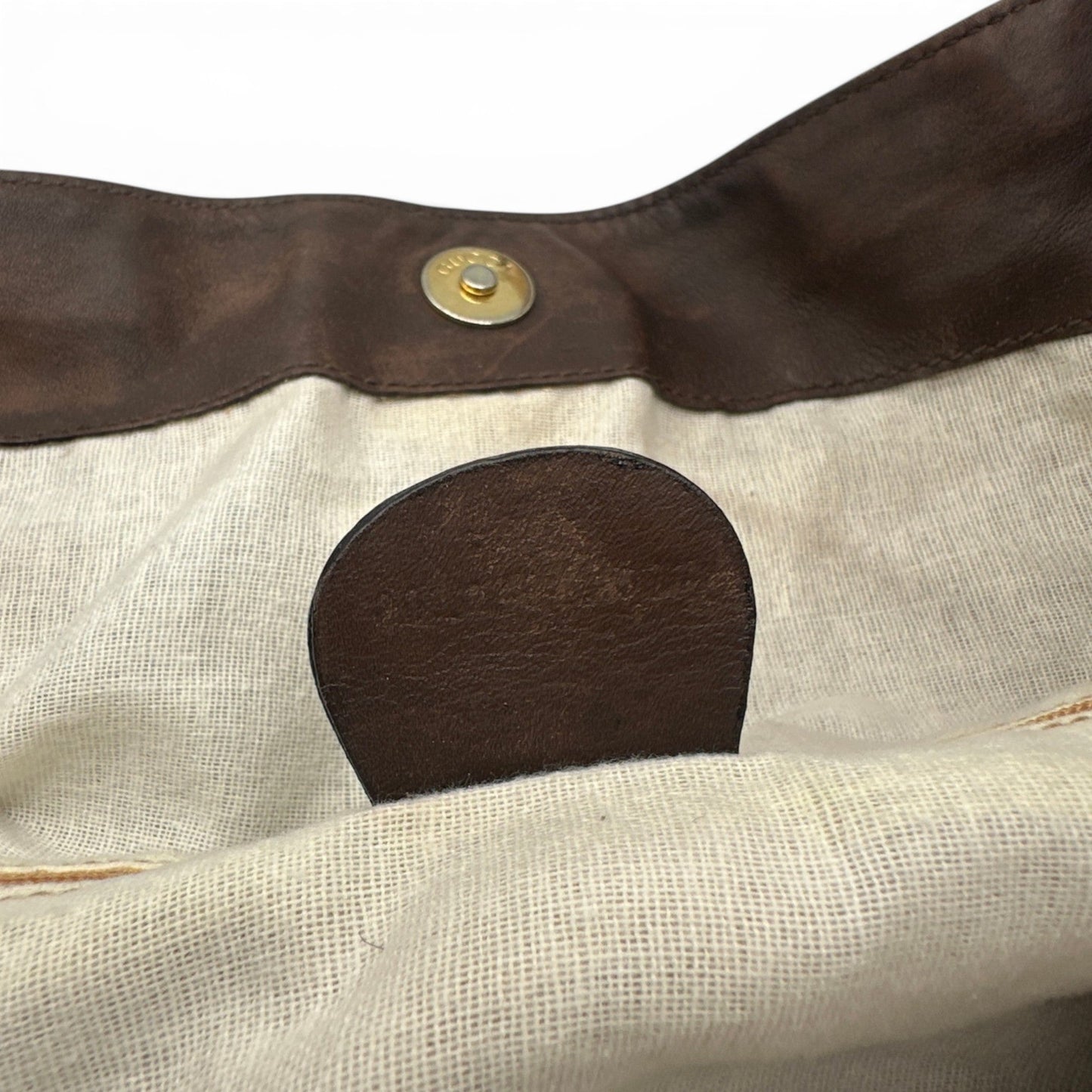Vintage Gucci Bamboo Leather 2 Way Tote Bag - Thanks it's Vintage