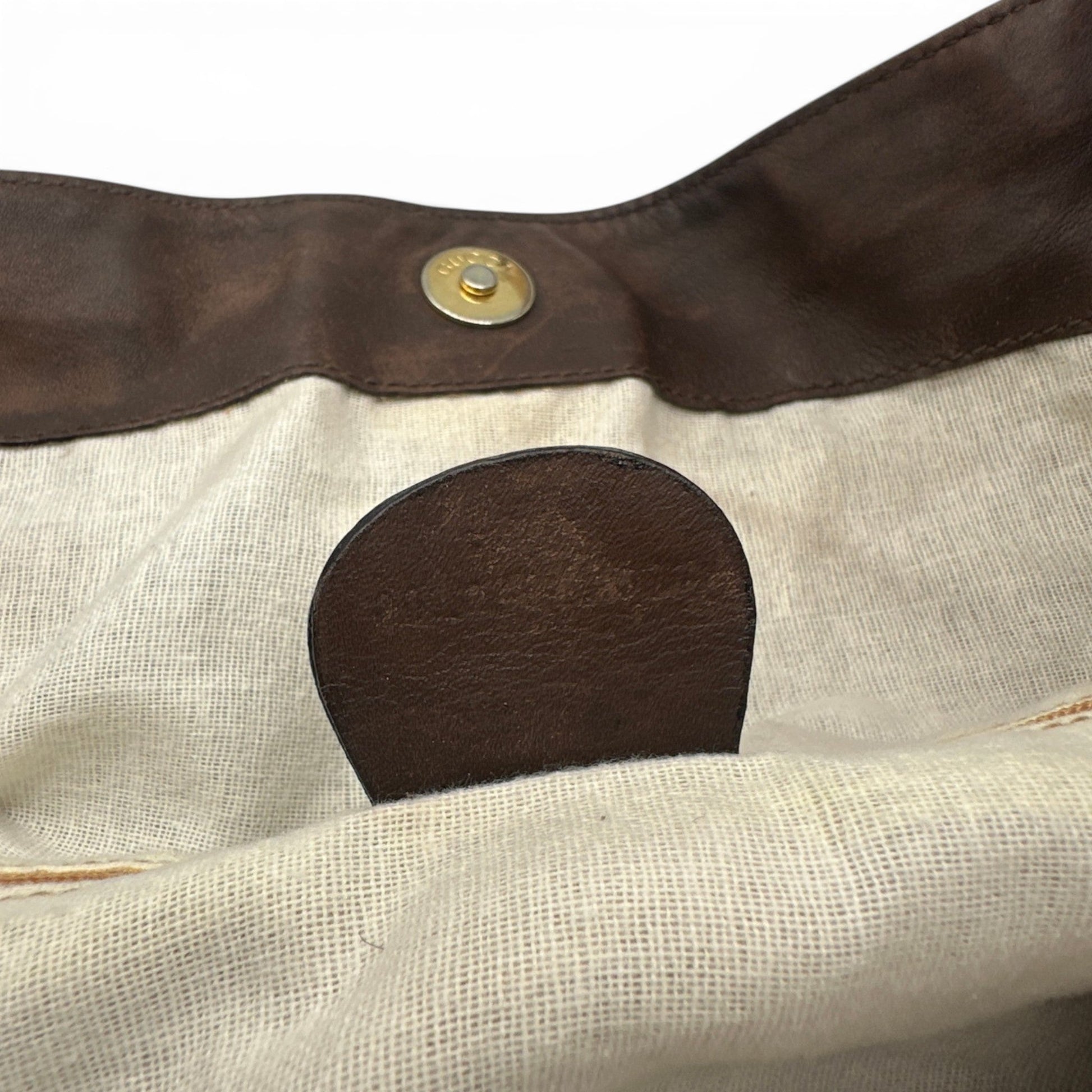 Vintage Gucci Bamboo Leather 2 Way Tote Bag - Thanks it's Vintage