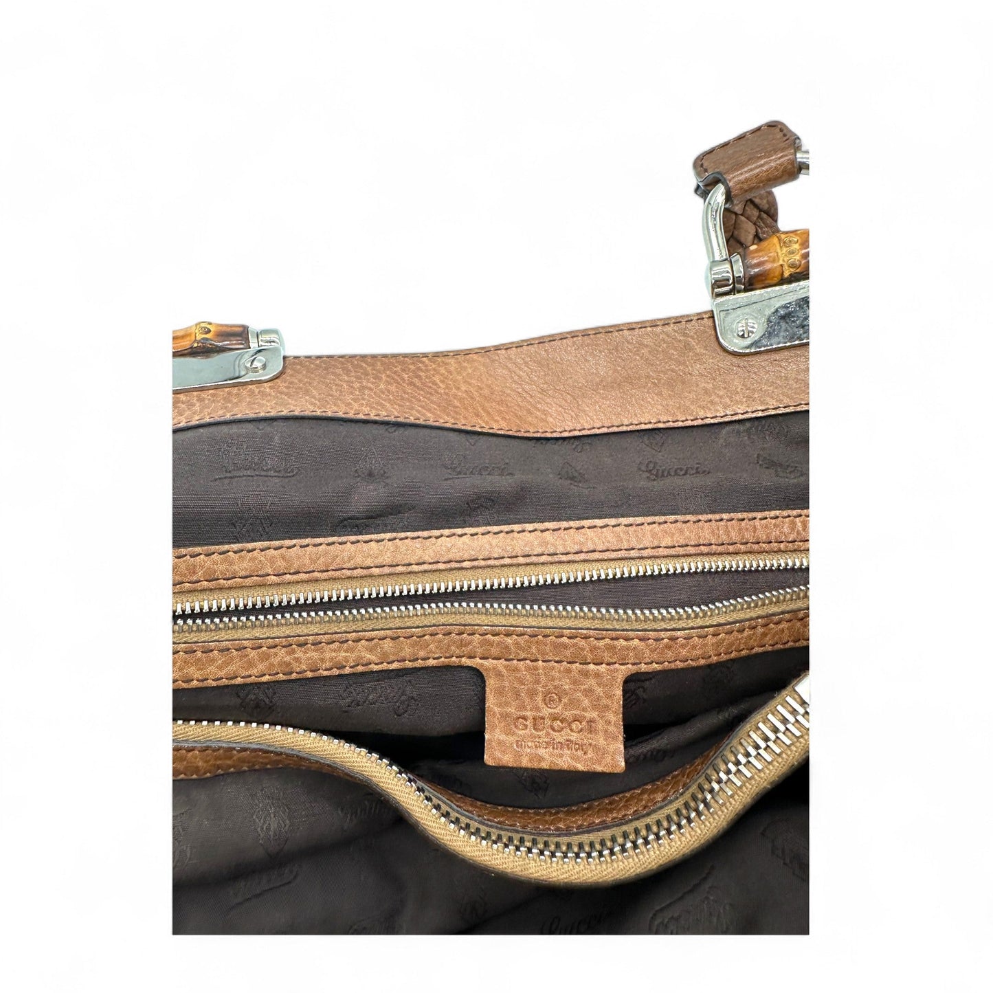 Vintage Gucci Bamboo Monogram Large Tote Shoulder Bag - Thanks it's Vintage