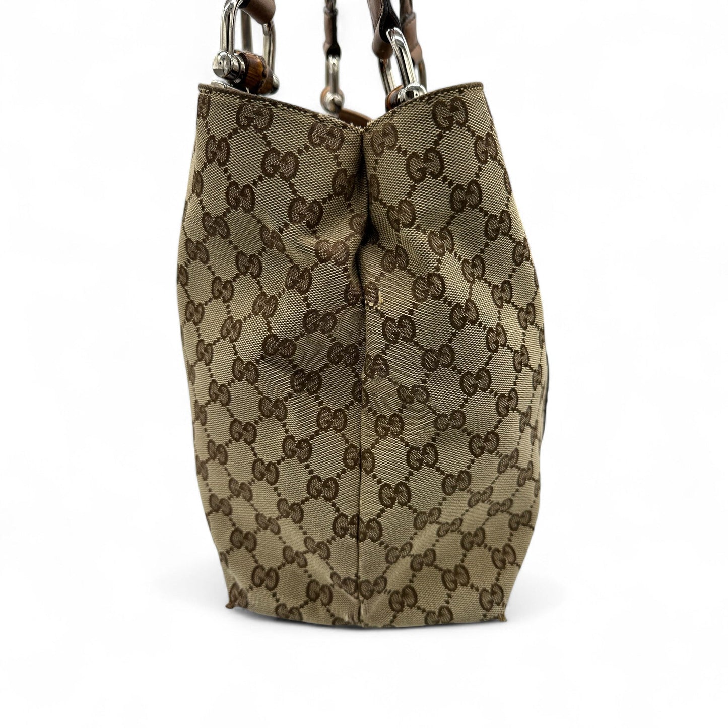 Vintage Gucci Bamboo Monogram Large Tote Shoulder Bag - Thanks it's Vintage