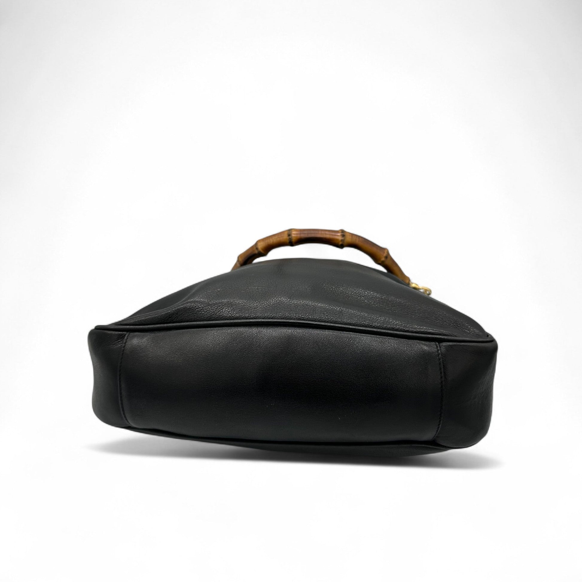 Vintage Gucci Black Leather Bamboo Shoulder Bag - Thanks it's Vintage