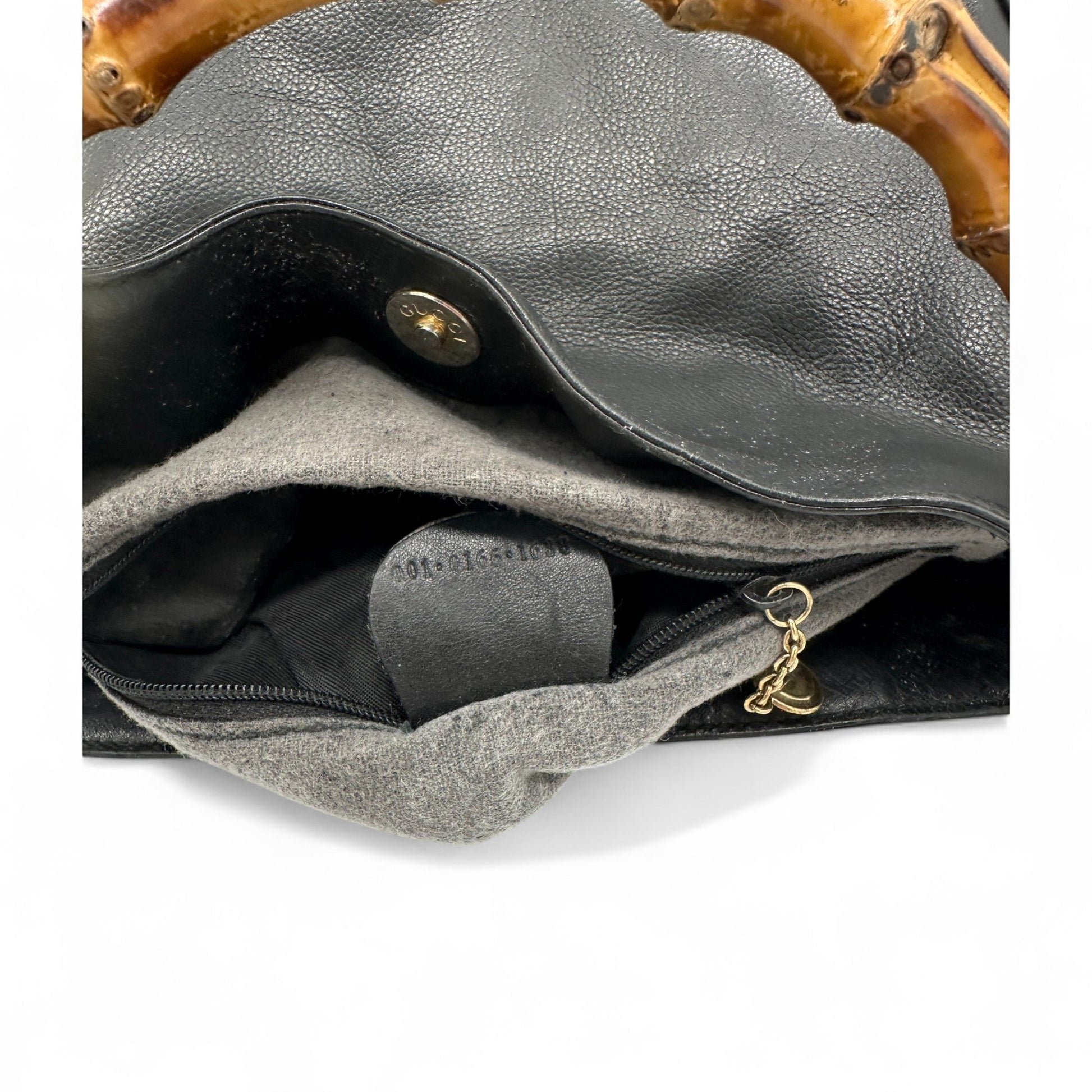 Vintage Gucci Black Leather Bamboo Shoulder Bag - Thanks it's Vintage