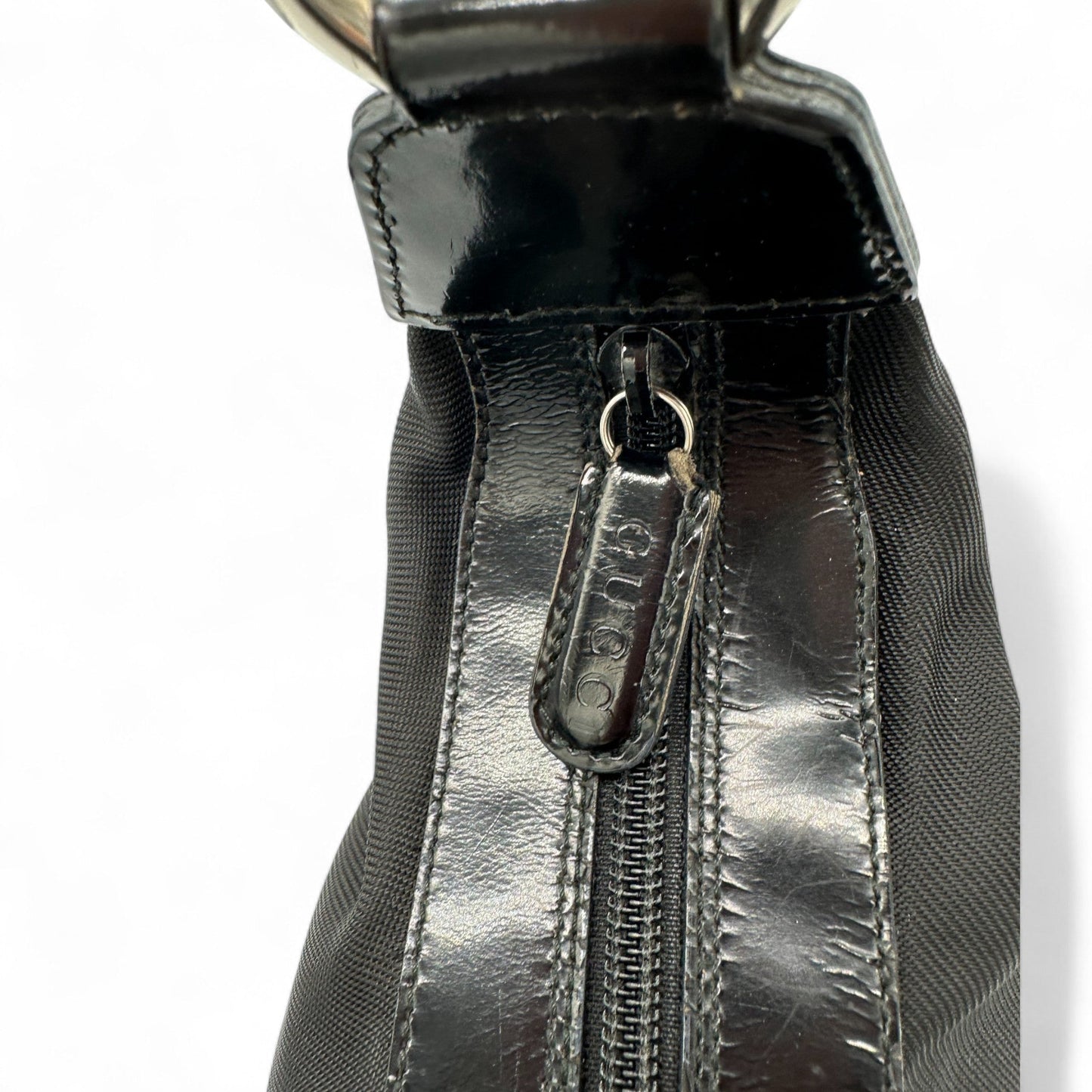 Vintage Gucci Black Nylon Bamboo Shoulder Bag - Thanks it's Vintage