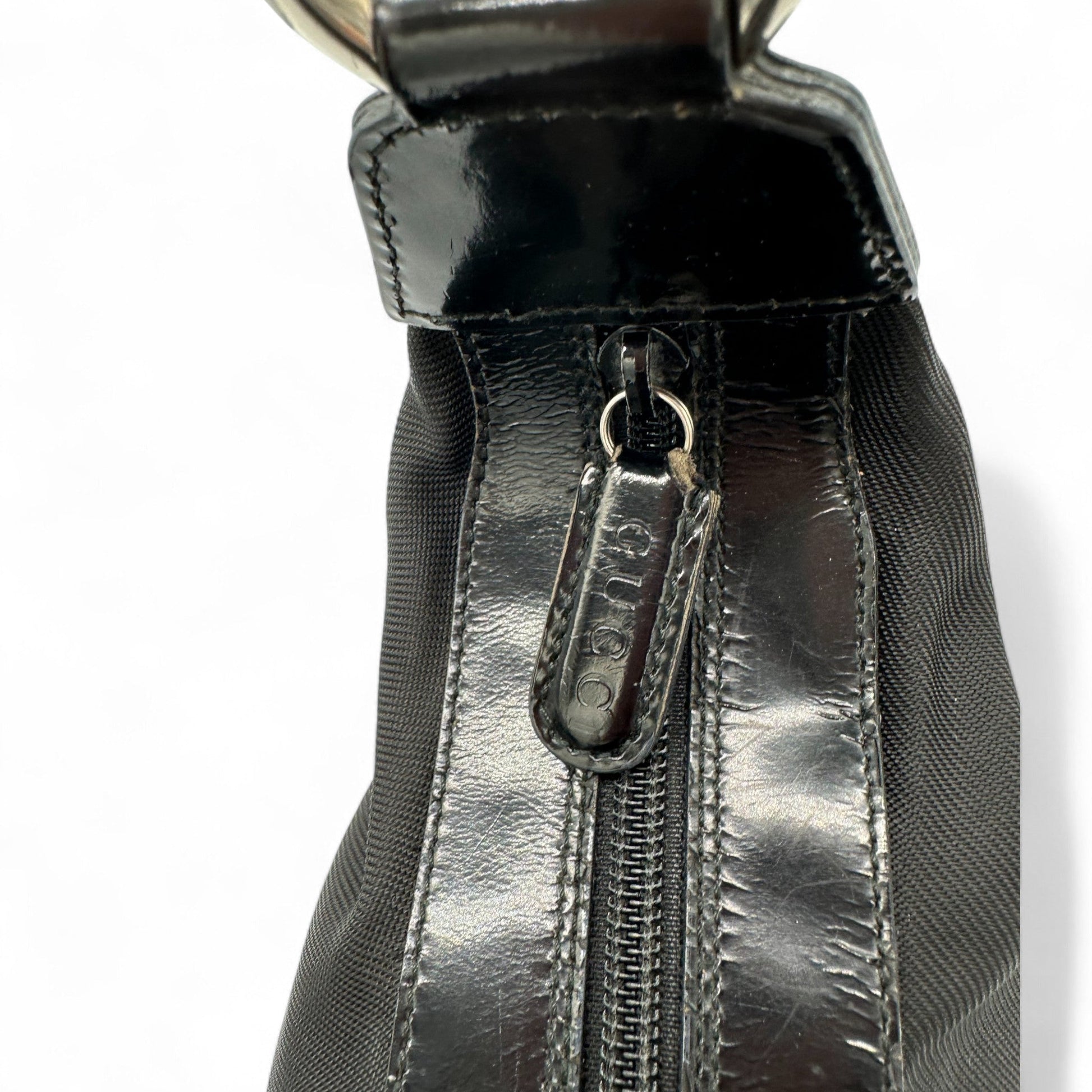 Vintage Gucci Black Nylon Bamboo Shoulder Bag - Thanks it's Vintage