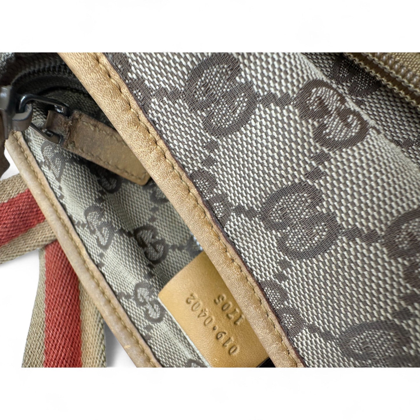 Vintage Gucci Canvas Mini Tote Shoulder Bag in GG Monogram with Mustard Trim - Thanks it's Vintage