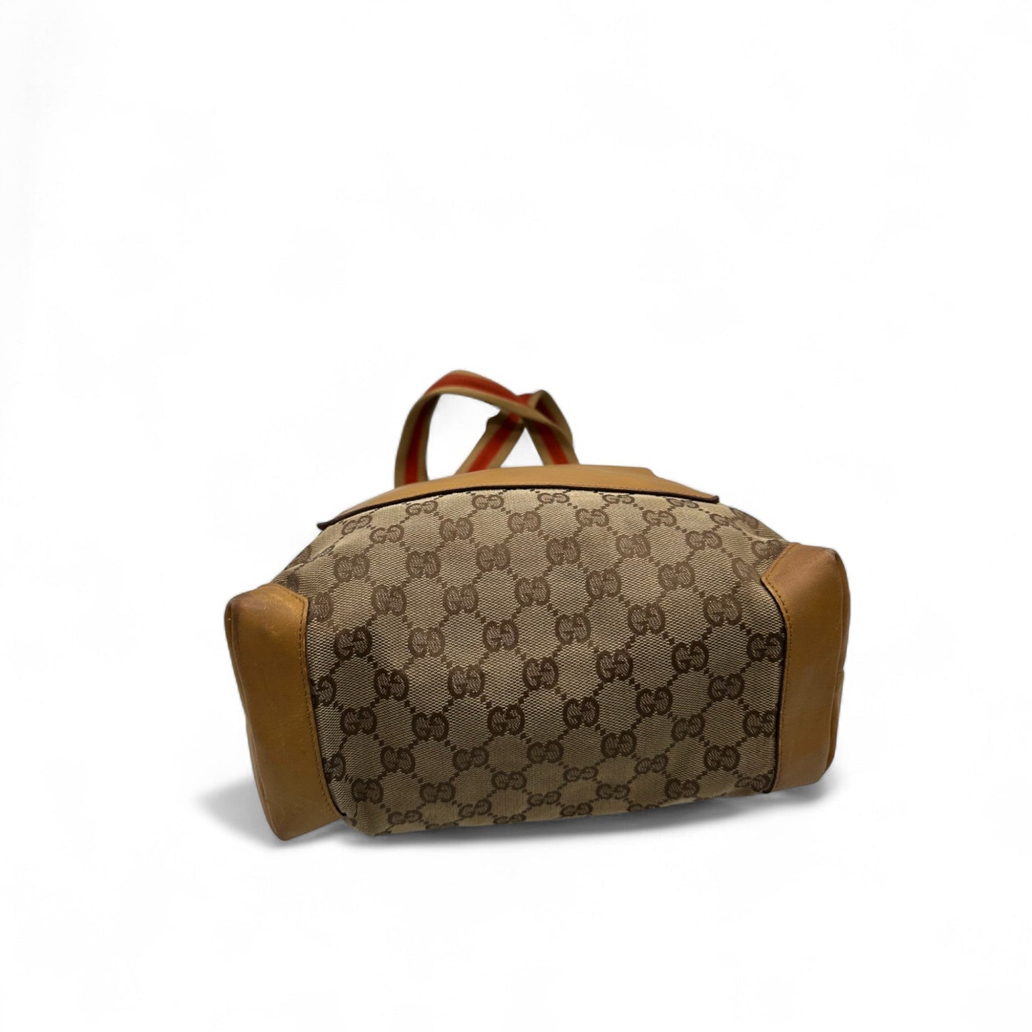 Vintage Gucci Canvas Mini Tote Shoulder Bag in GG Monogram with Mustard Trim - Thanks it's Vintage