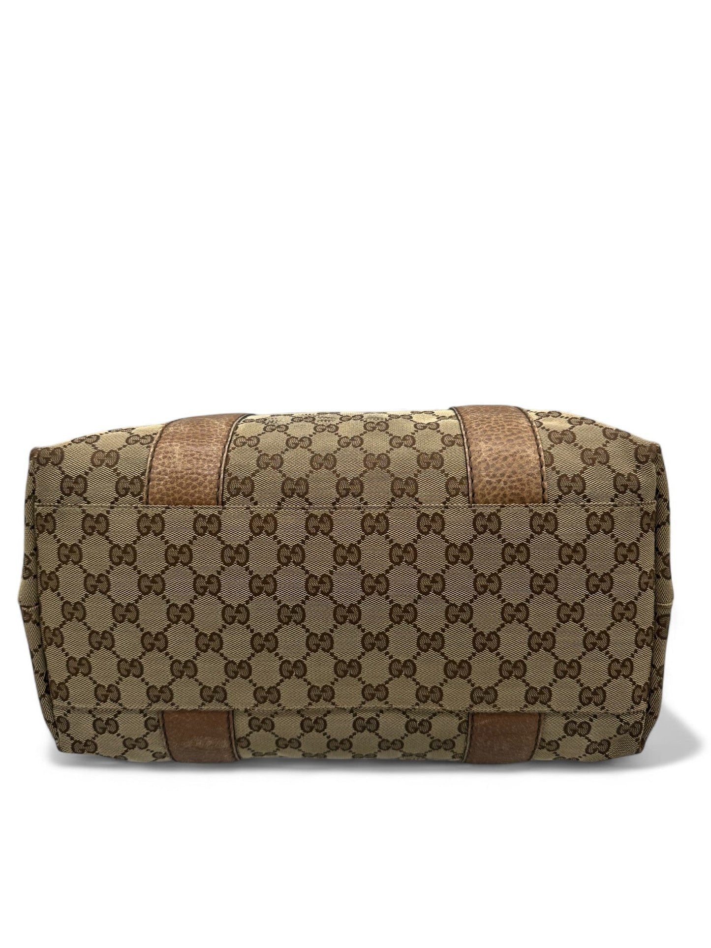 Vintage Gucci GG monogram Large Size Bamboo Tote Shoulder Bag - Thanks it's Vintage