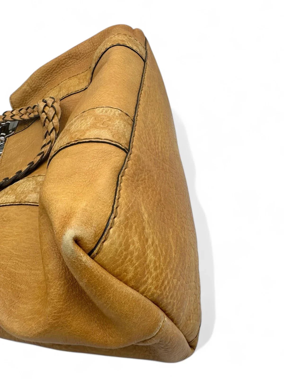 Vintage Gucci GG Signature Bamboo Bar Tote bag Mustard Leather - Thanks it's Vintage