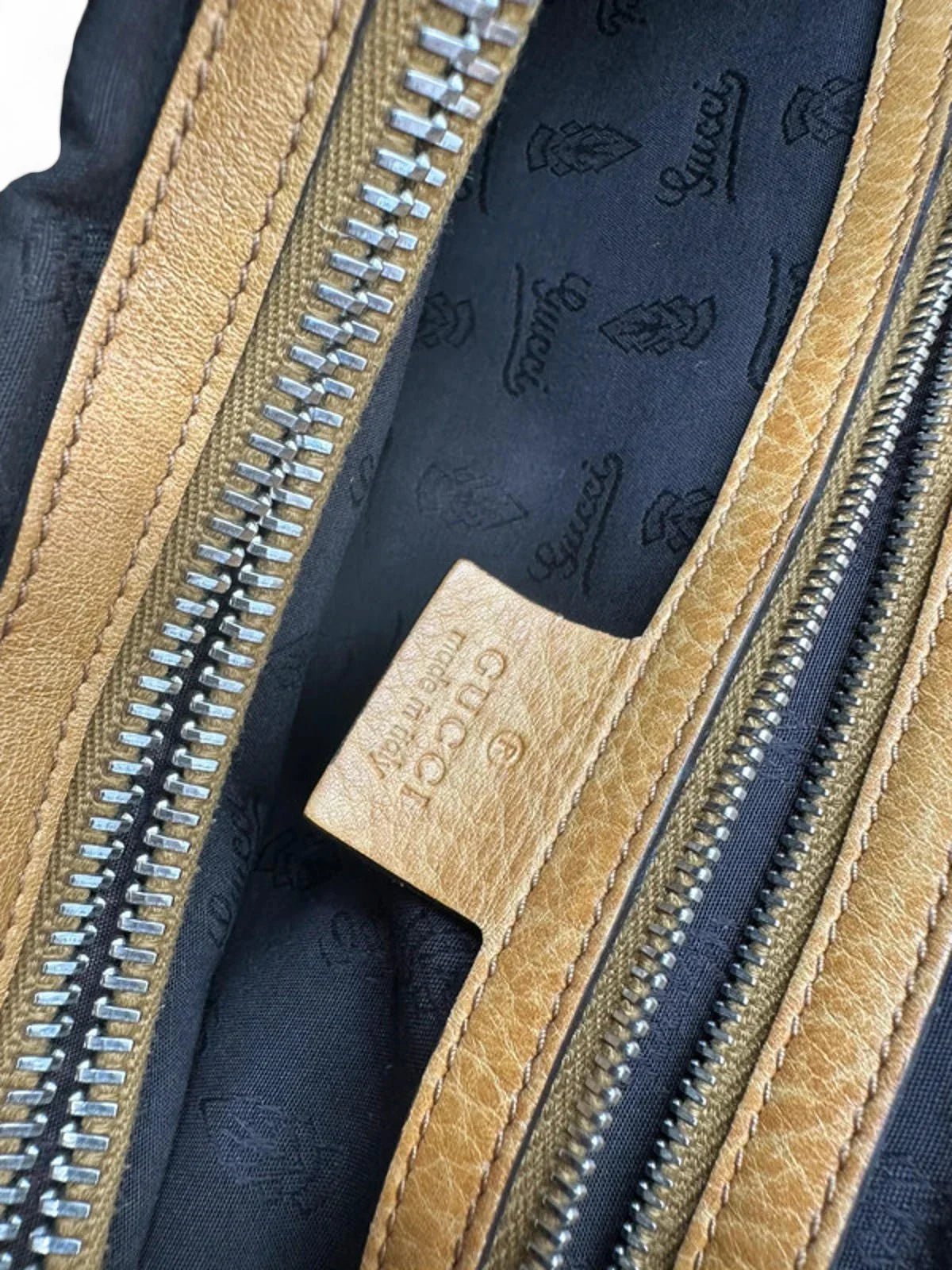 Vintage Gucci GG Signature Bamboo Bar Tote bag Mustard Leather - Thanks it's Vintage