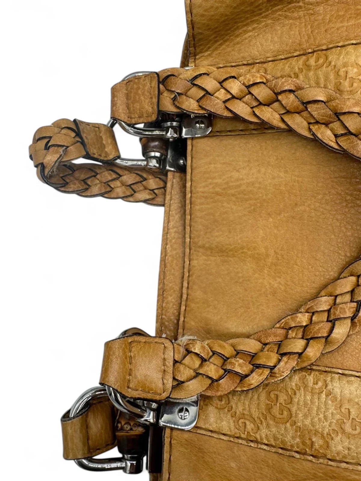 Vintage Gucci GG Signature Bamboo Bar Tote bag Mustard Leather - Thanks it's Vintage