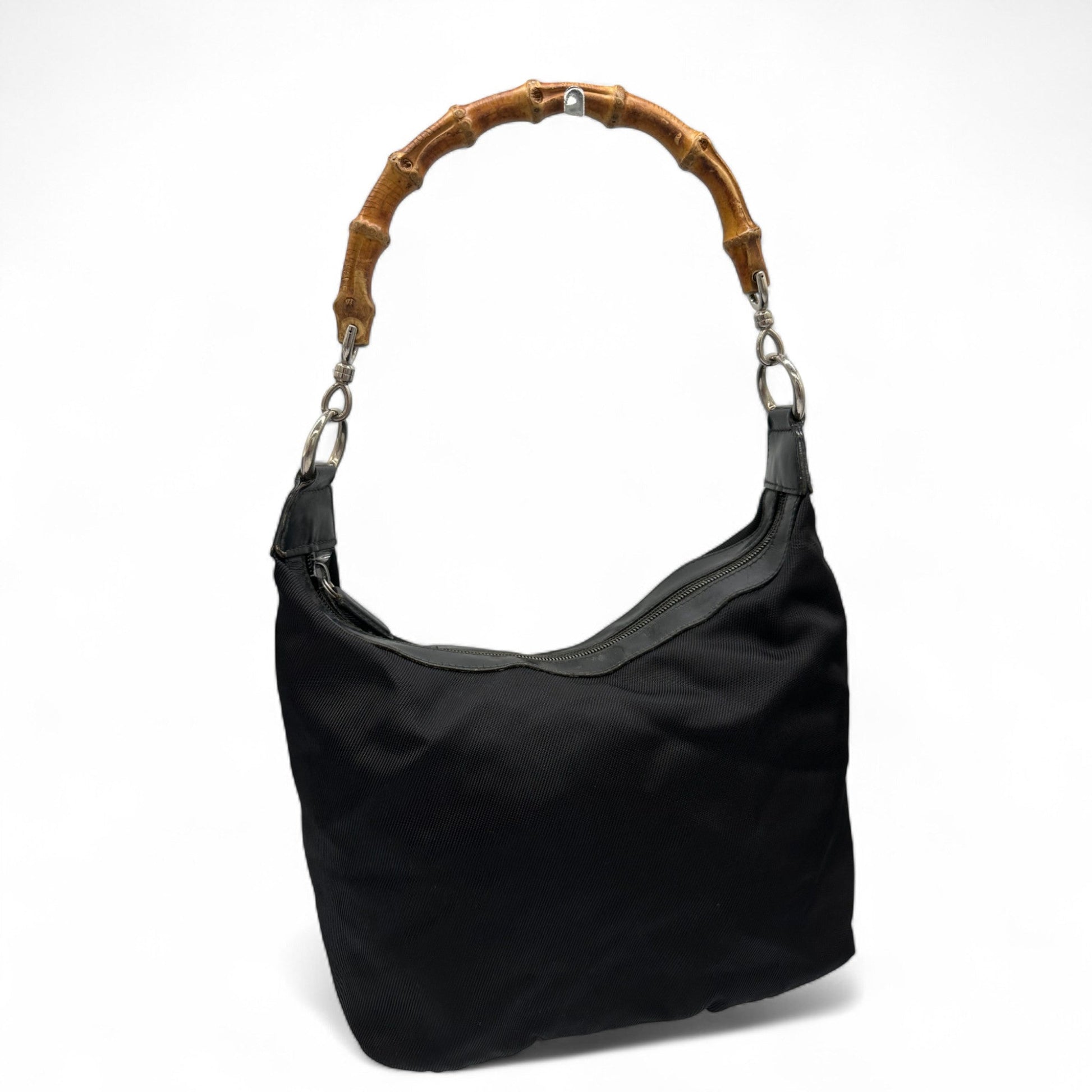 Vintage Gucci Nylon Bamboo Shoulder Bag - Thanks it's Vintage