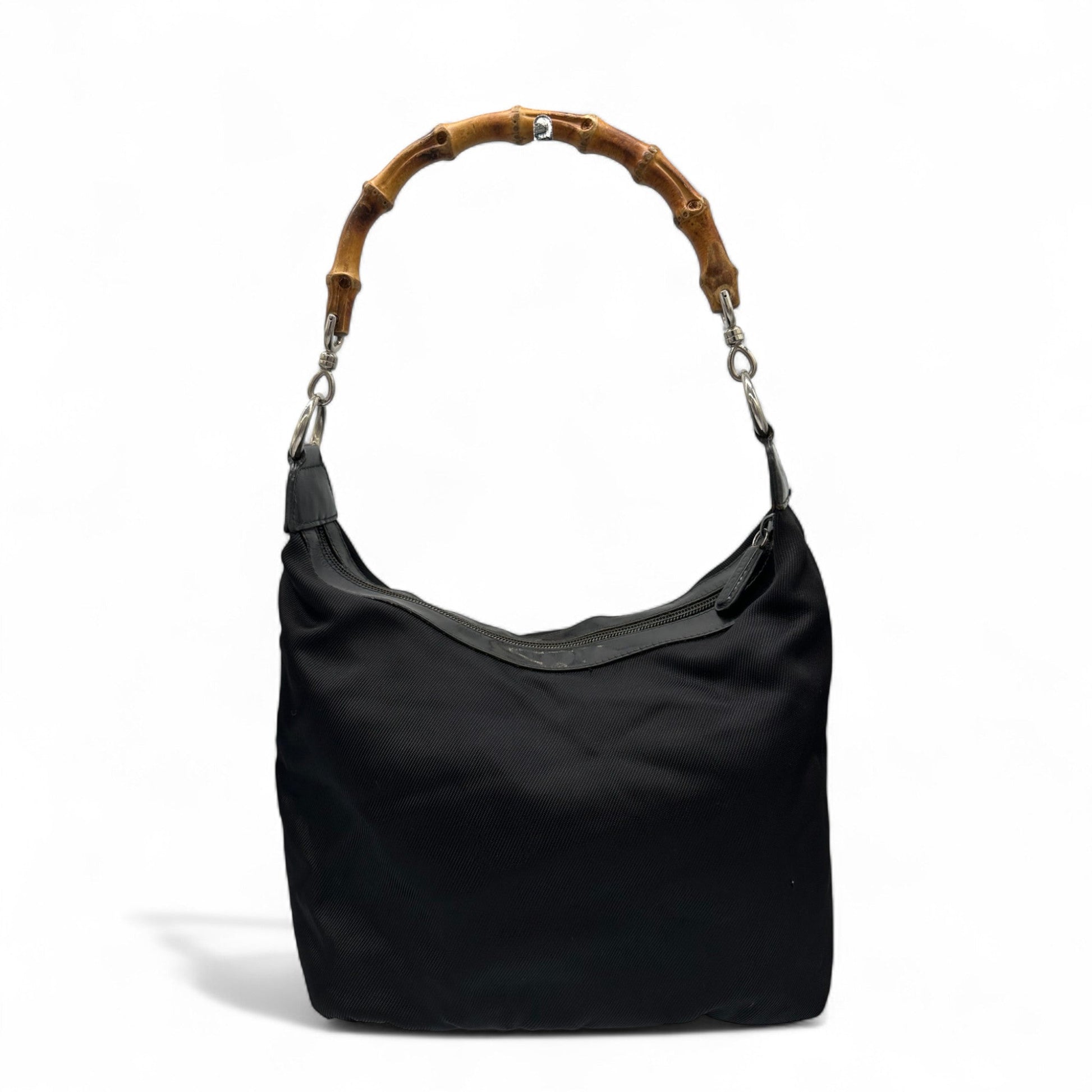 Vintage Gucci Nylon Bamboo Shoulder Bag - Thanks it's Vintage