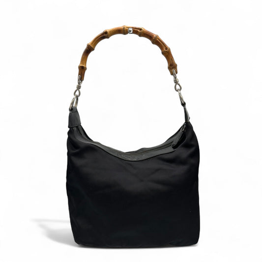 Vintage Gucci Nylon Bamboo Shoulder Bag - Thanks it's Vintage