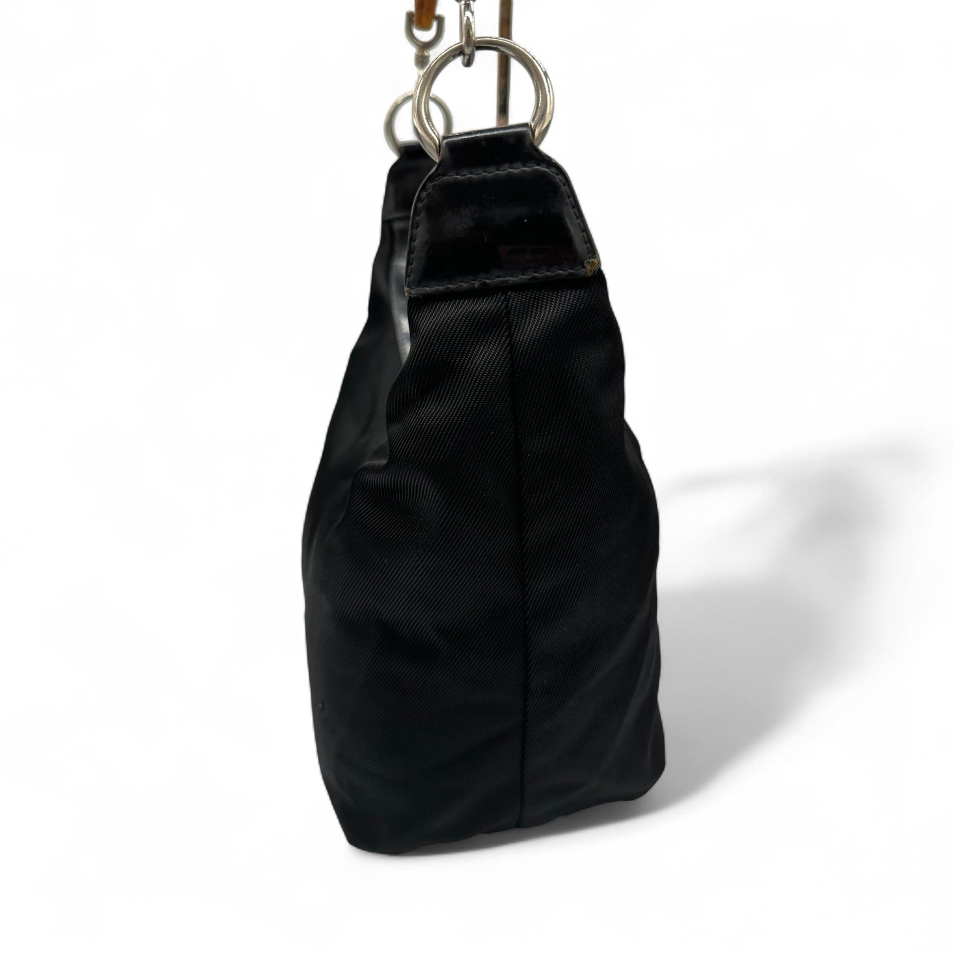 Vintage Gucci Nylon Bamboo Shoulder Bag - Thanks it's Vintage