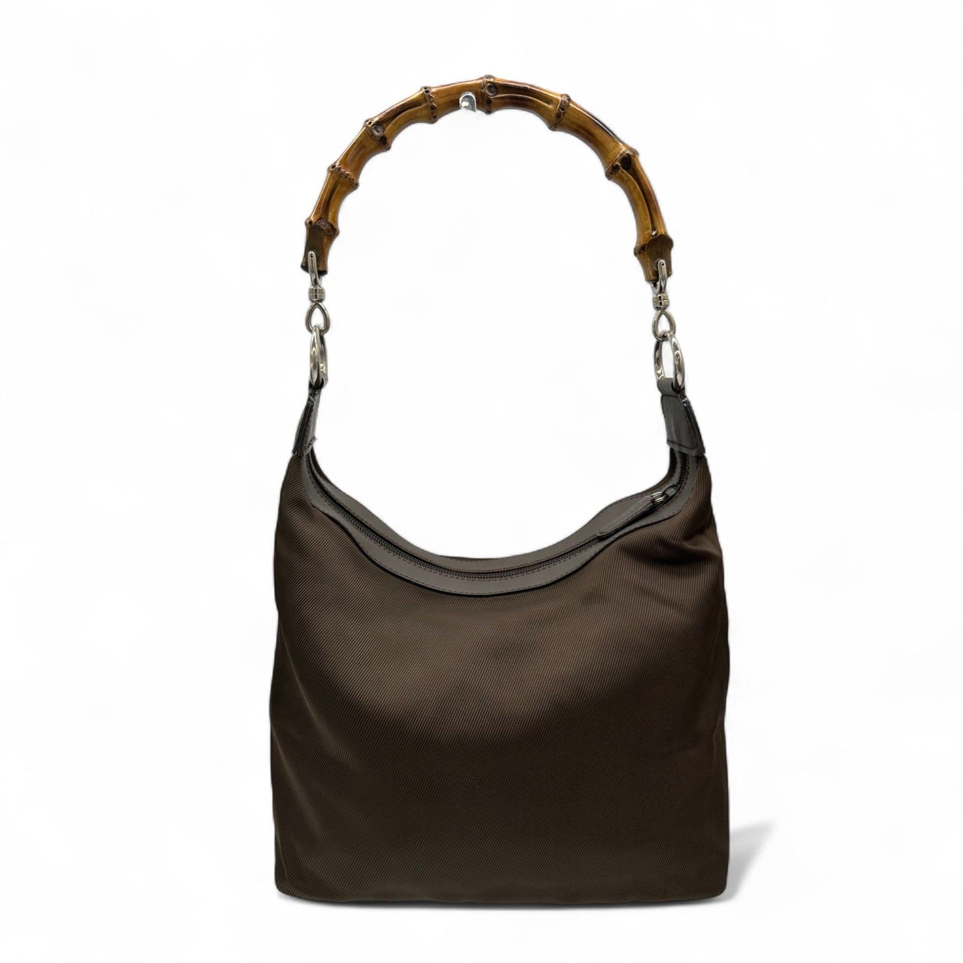 Vintage Gucci Nylon Bamboo Shoulder Bag - Thanks it's Vintage