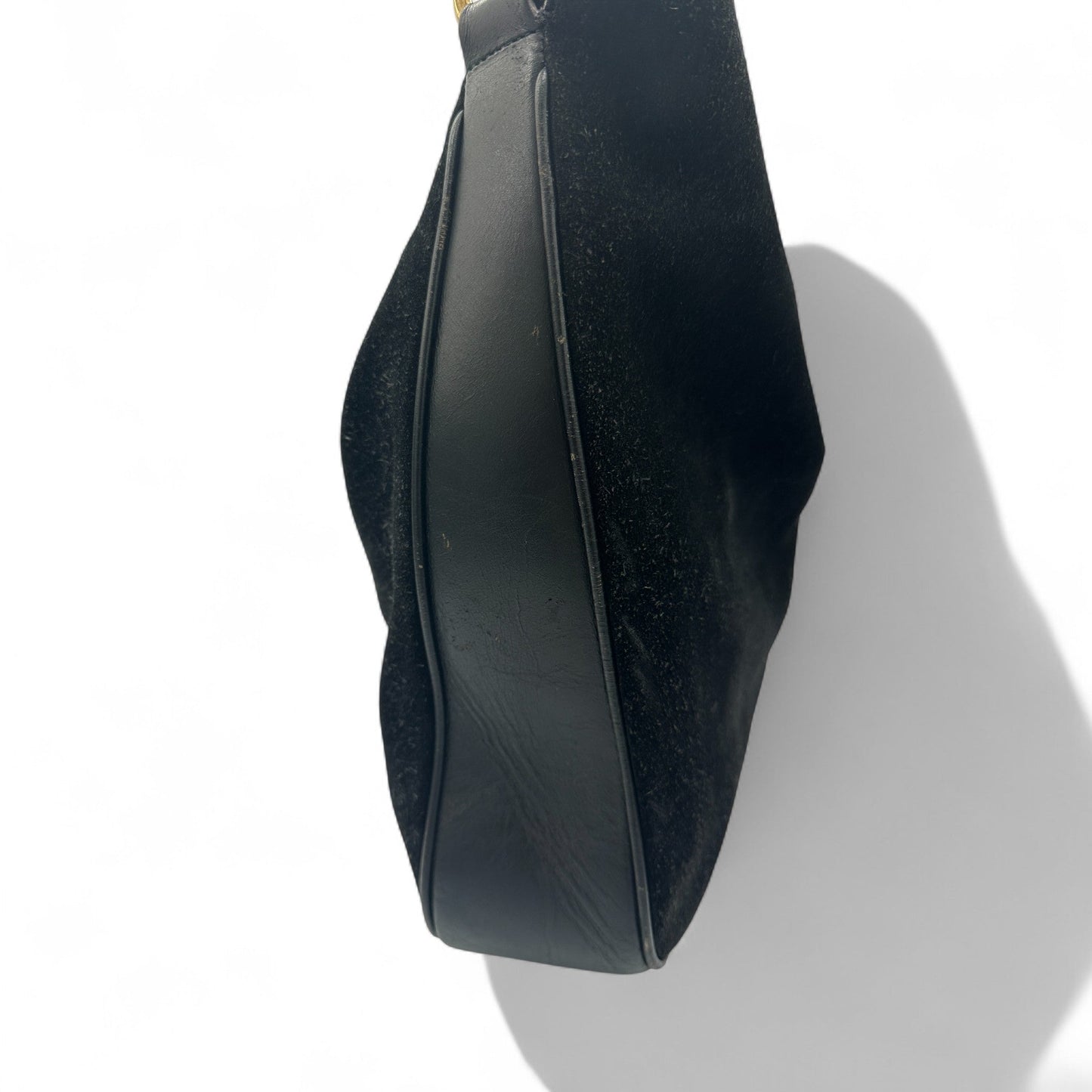 Vintage Gucci Suede Bamboo 001 1014 1577 Shoulder Bag - Thanks it's Vintage