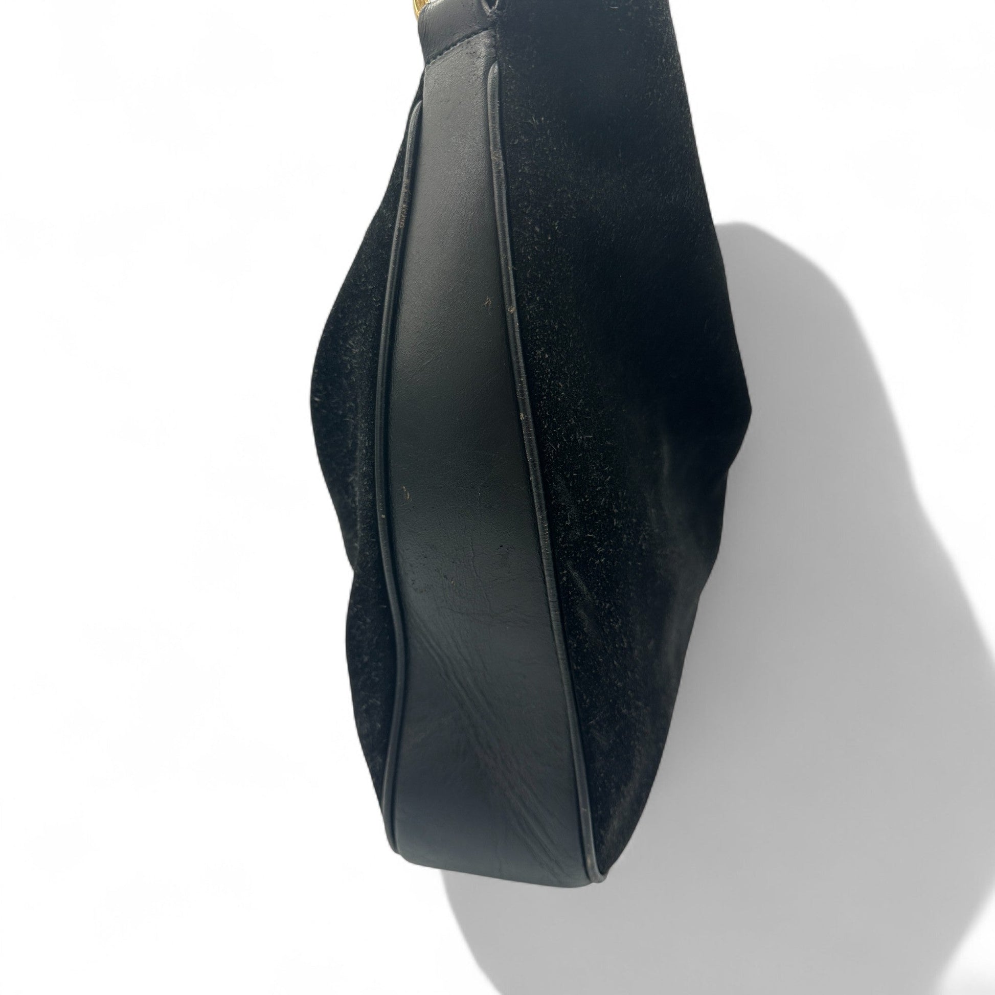 Vintage Gucci Suede Bamboo 001 1014 1577 Shoulder Bag - Thanks it's Vintage