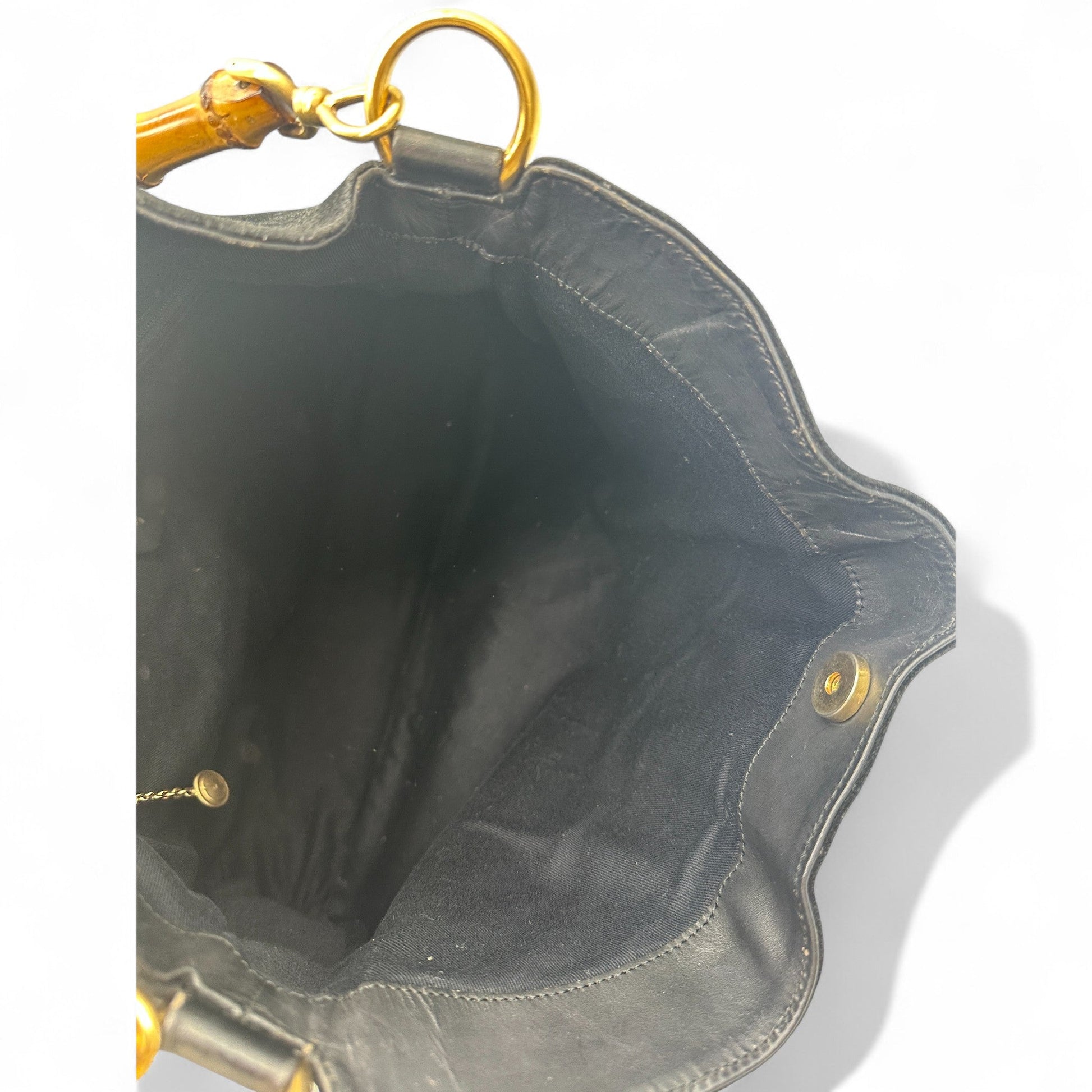 Vintage Gucci Suede Bamboo 001 1014 1577 Shoulder Bag - Thanks it's Vintage