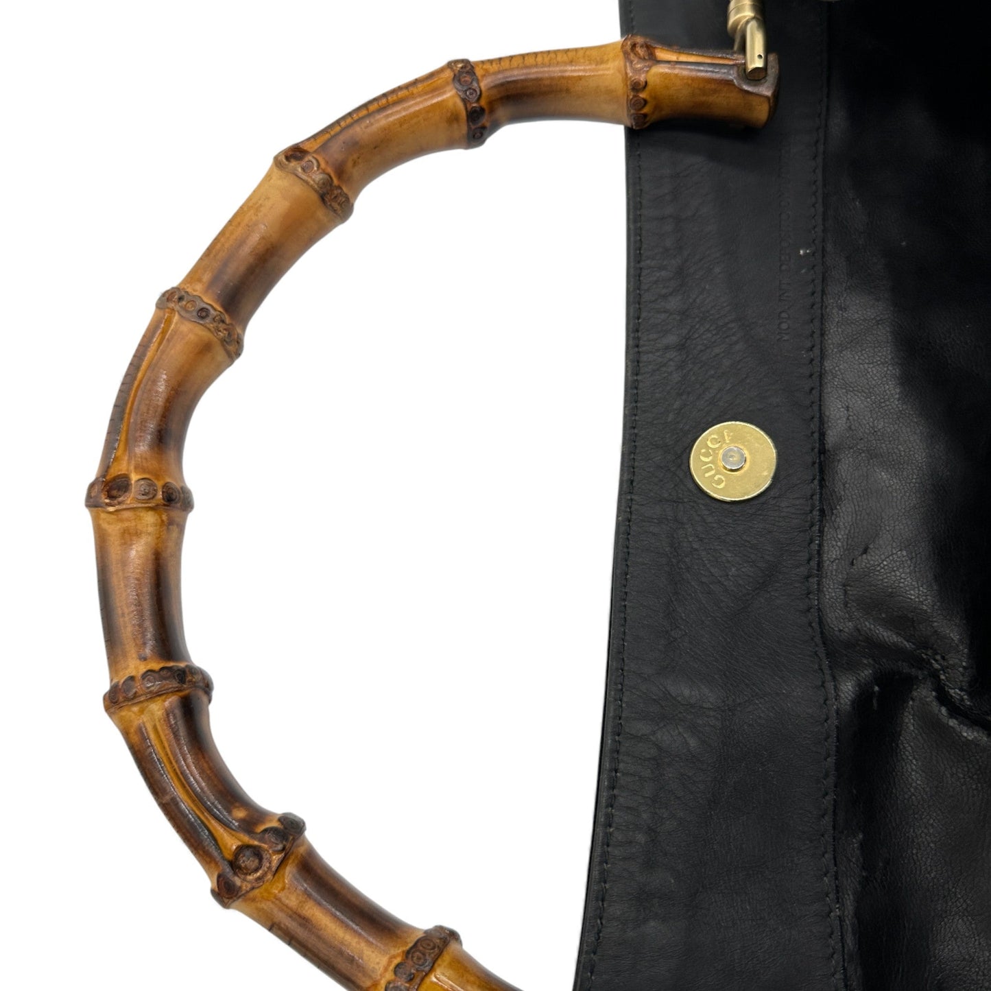 Vintage Gucci Suede Bamboo 001 123 1577 Shoulder Bag - Thanks it's Vintage