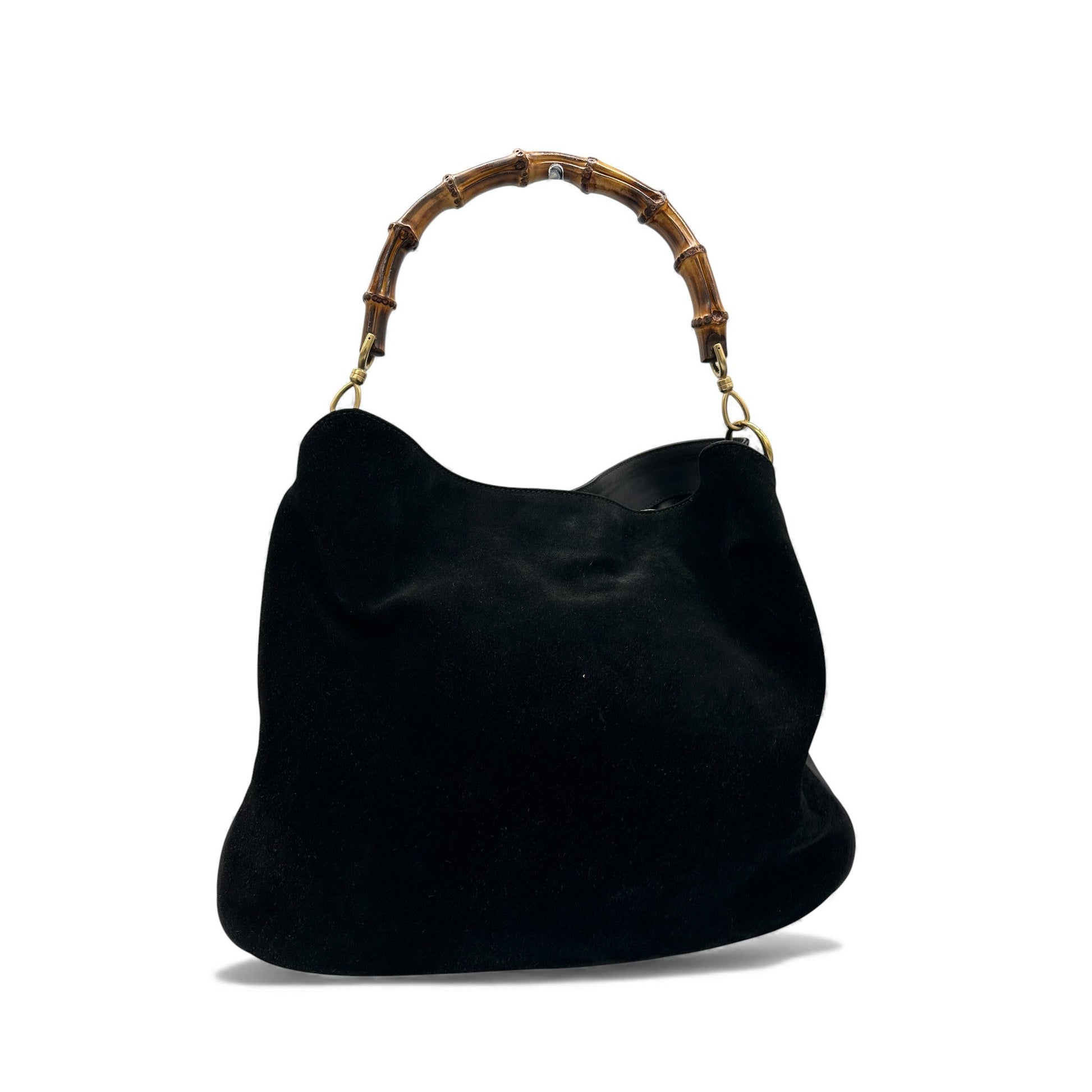 Vintage Gucci Suede Bamboo 001 123 1577 Shoulder Bag - Thanks it's Vintage