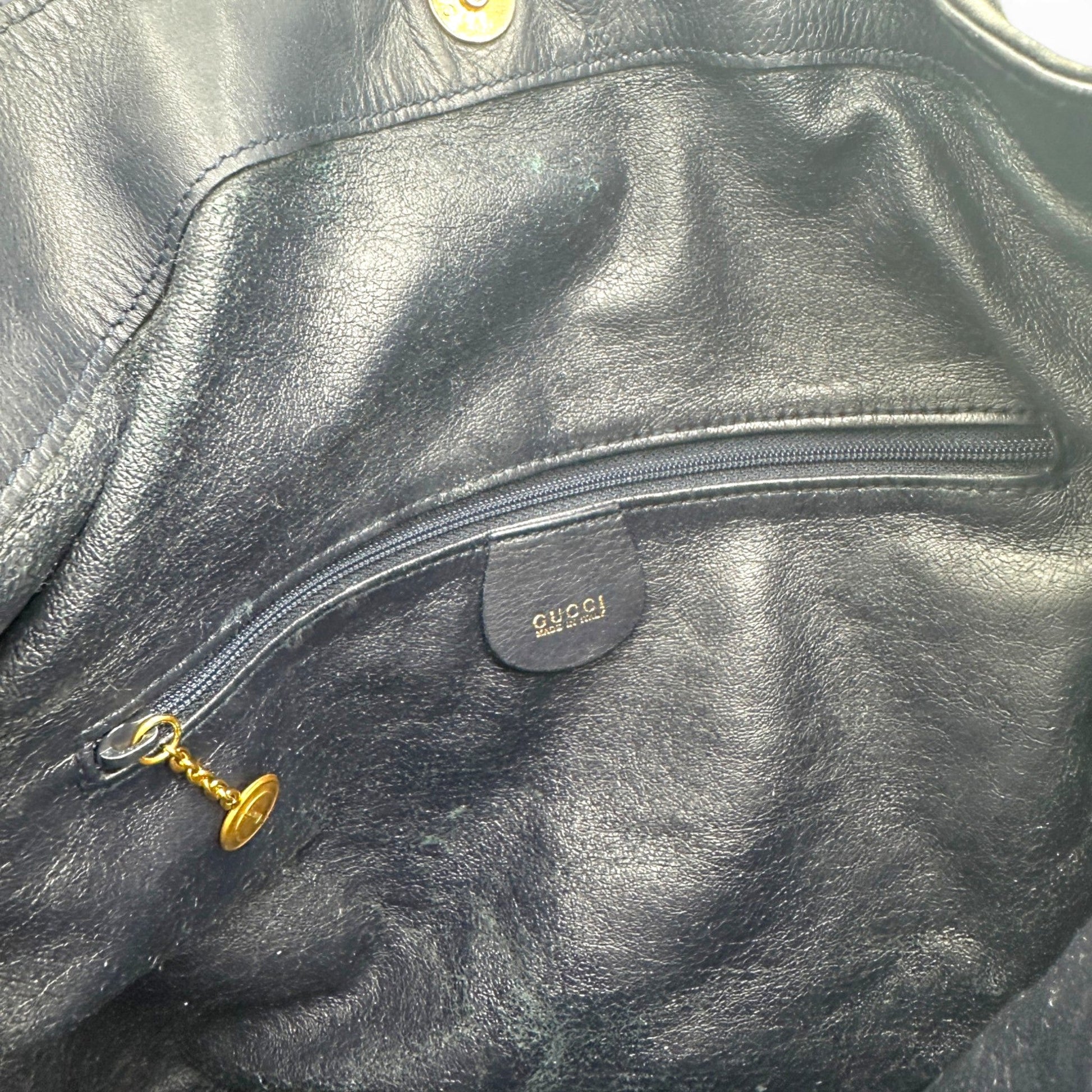 Vintage Gucci Suede Bamboo 2 - Way Handbag - Thanks it's Vintage