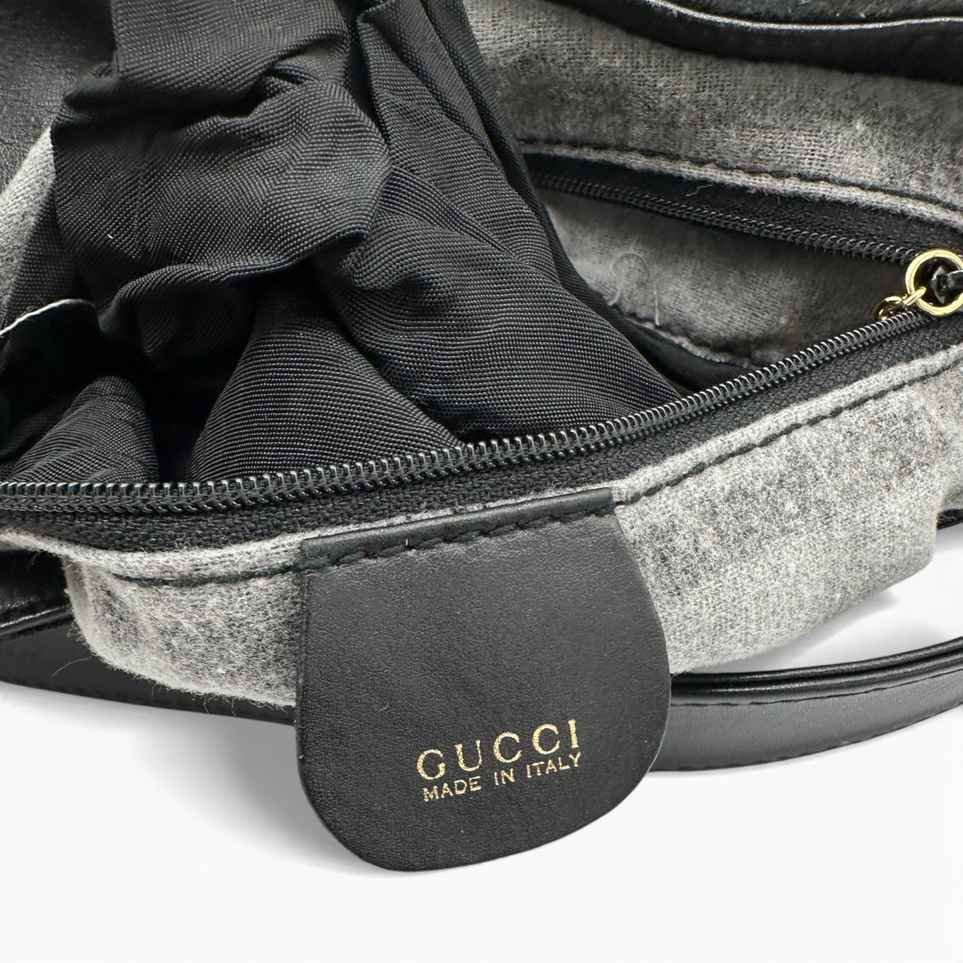 Vintage Gucci Suede Bamboo 2 - Way Handbag - Thanks it's Vintage